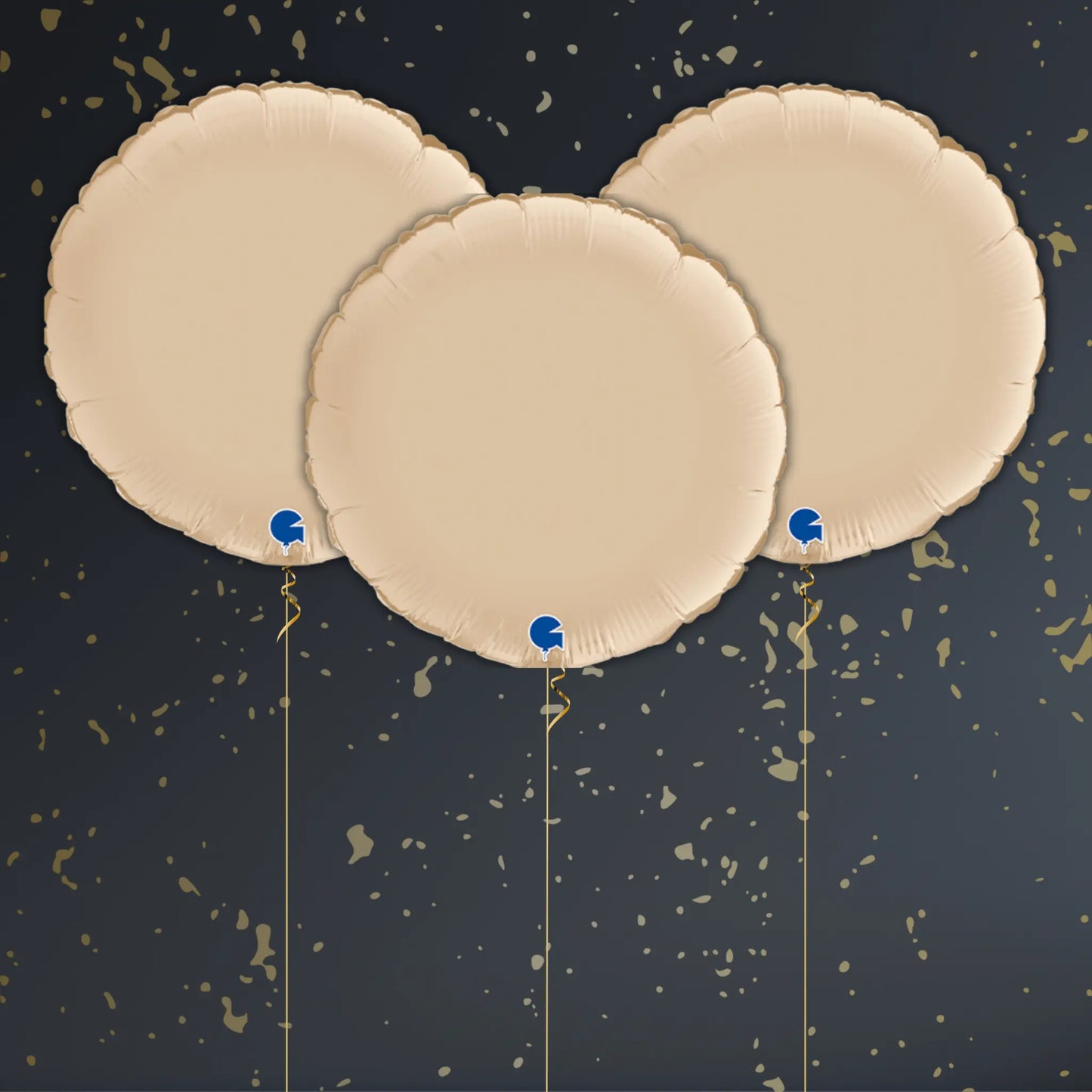 18" Cream Satin Round Foil Balloon – Single or Balloon Bouquet | The Party Hut