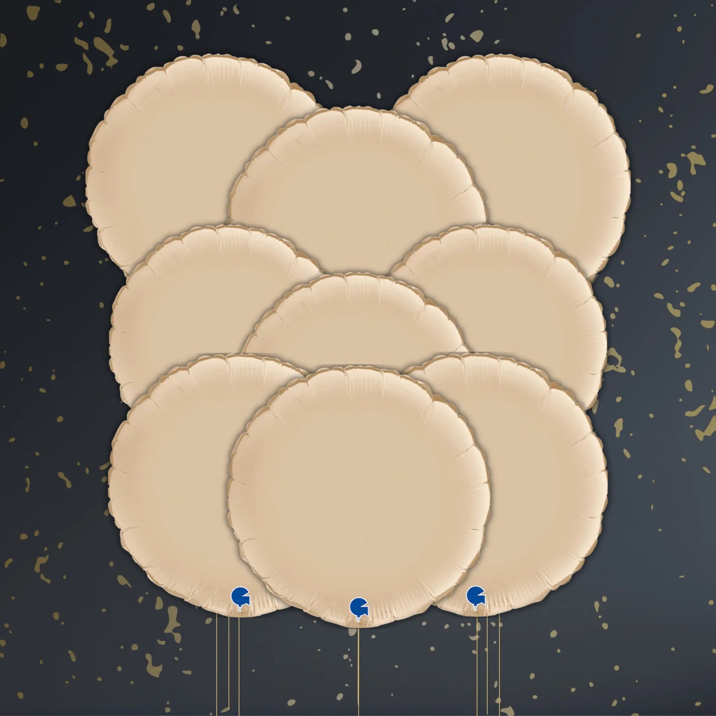 18" Cream Satin Round Foil Balloon – Single or Balloon Bouquet | The Party Hut