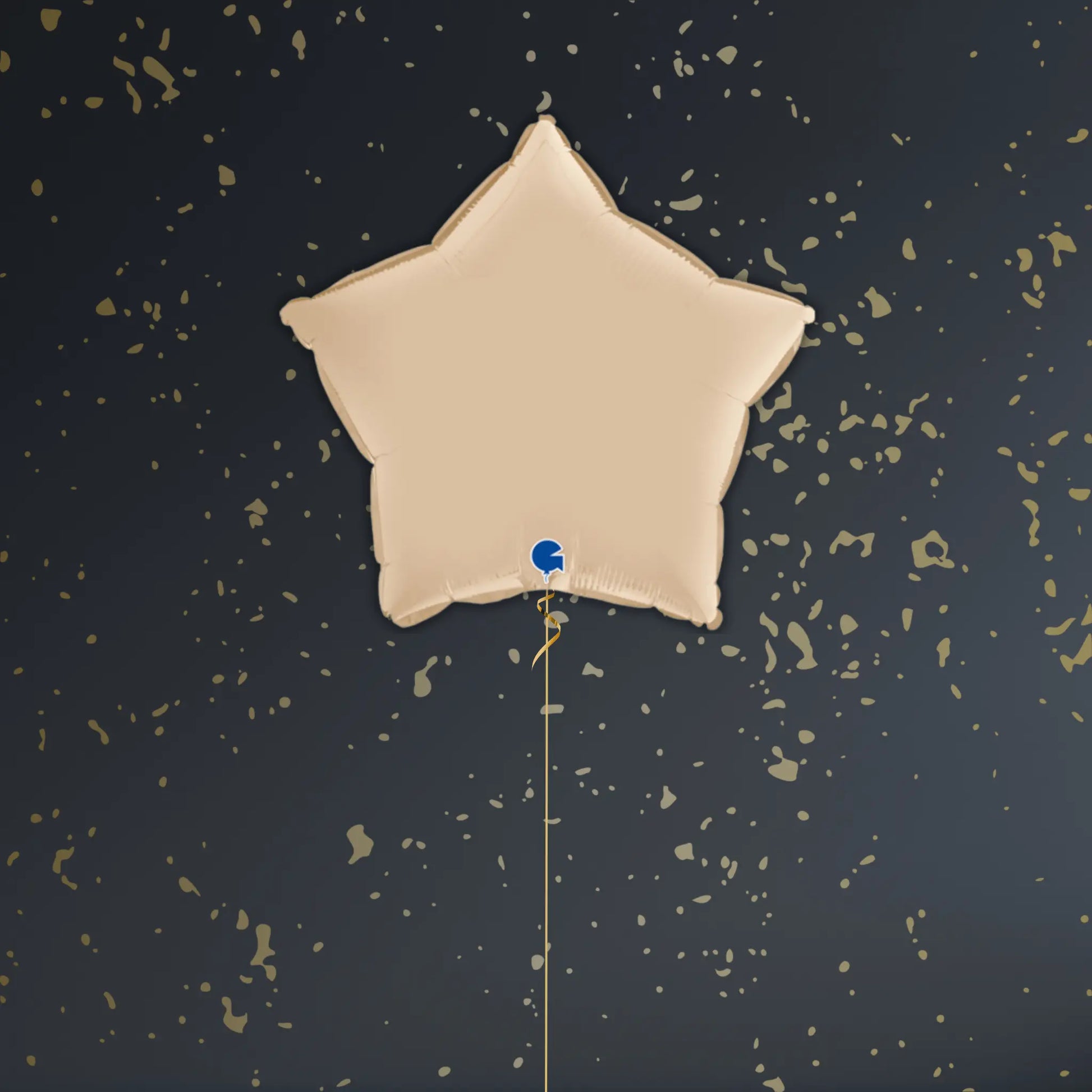 Cream Star Balloon Package - Helium Filled