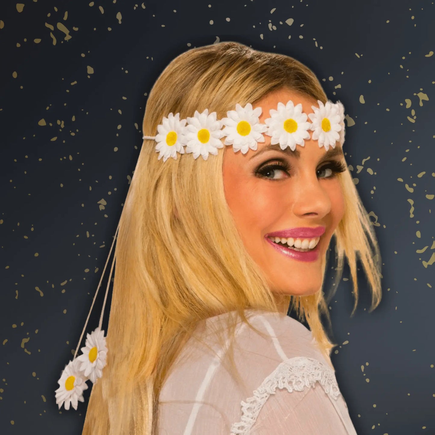 Daisy Headband – Boho Floral Crown for Fancy Dress & Festivals | The Party Hut