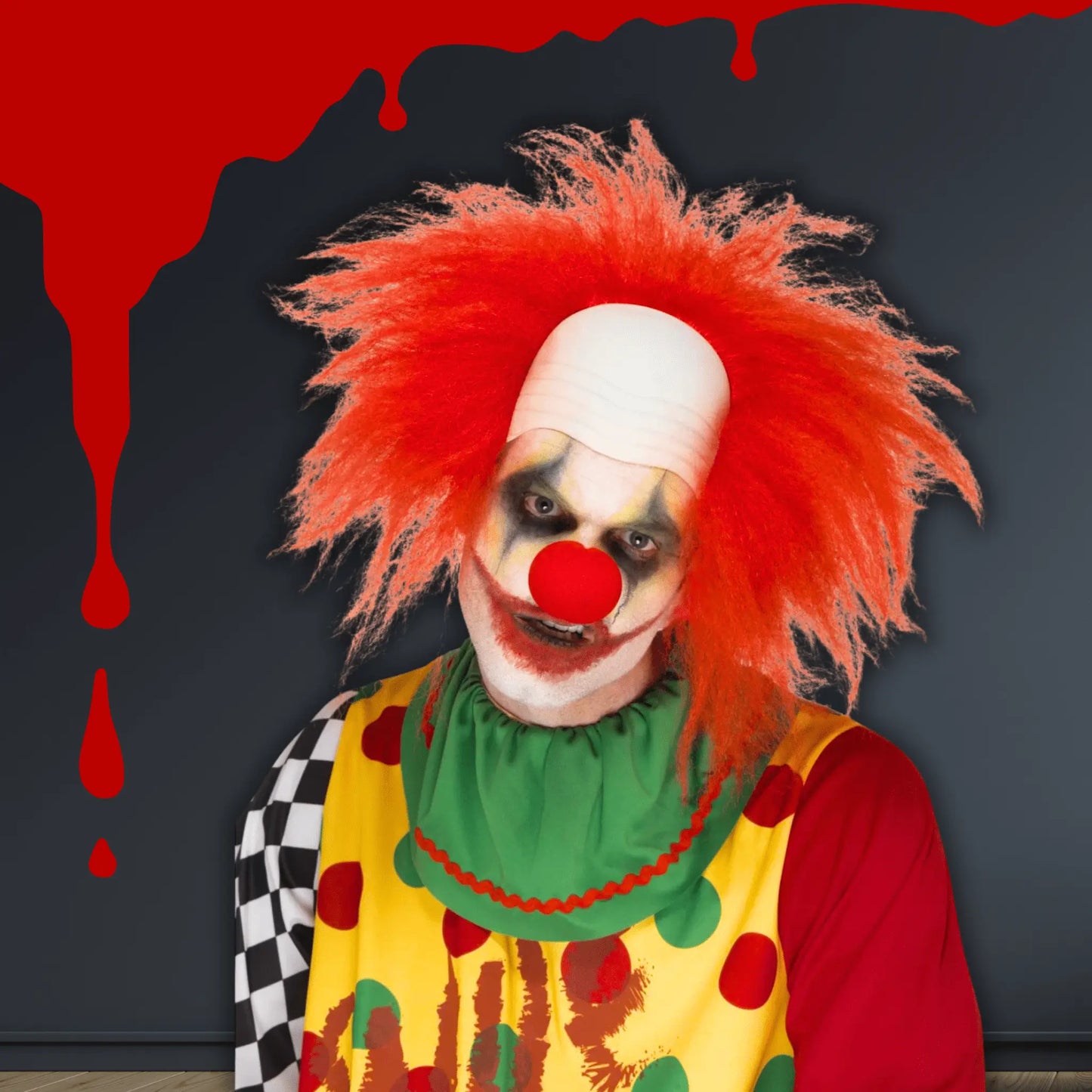 Deluxe Killer Clown Wig - Frightfully Fun Red Hairpiece | The Party Hut