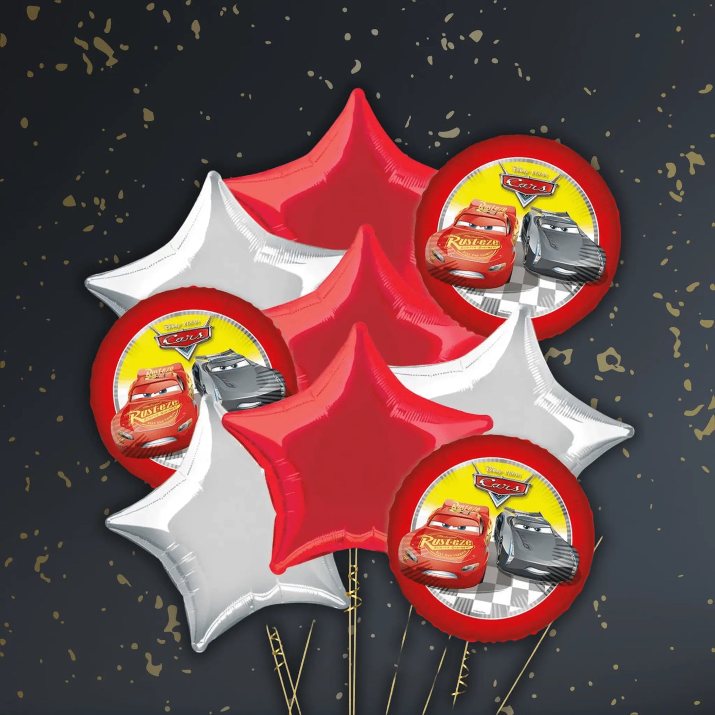 18" Disney Lightning McQueen Foil Balloon – Single or Balloon Bouquet | The Party Hut