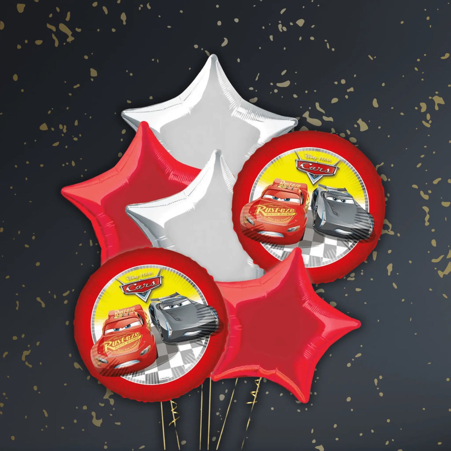 18" Disney Lightning McQueen Foil Balloon – Single or Balloon Bouquet | The Party Hut