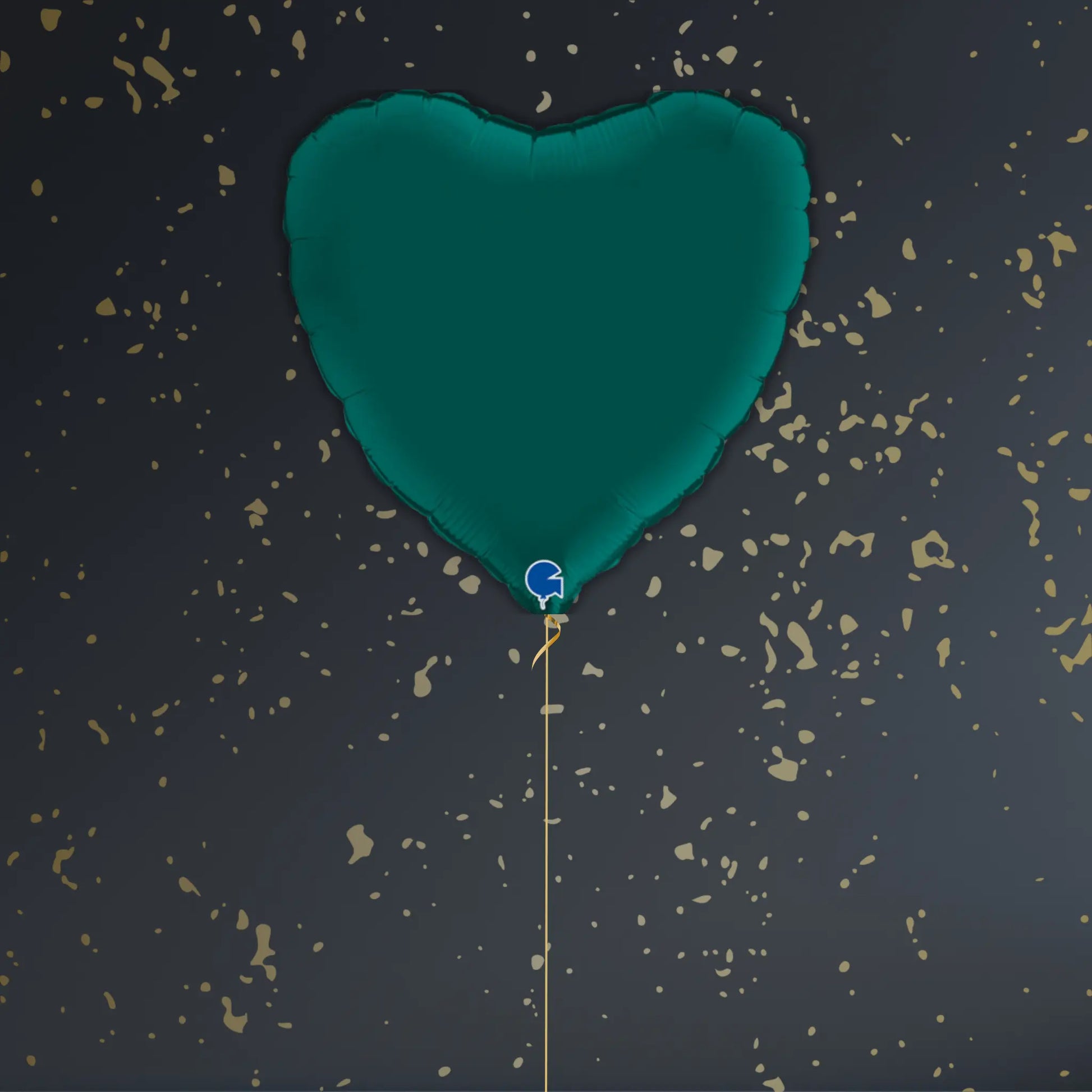 Emerald Green Heart Balloon Package - Helium Filled