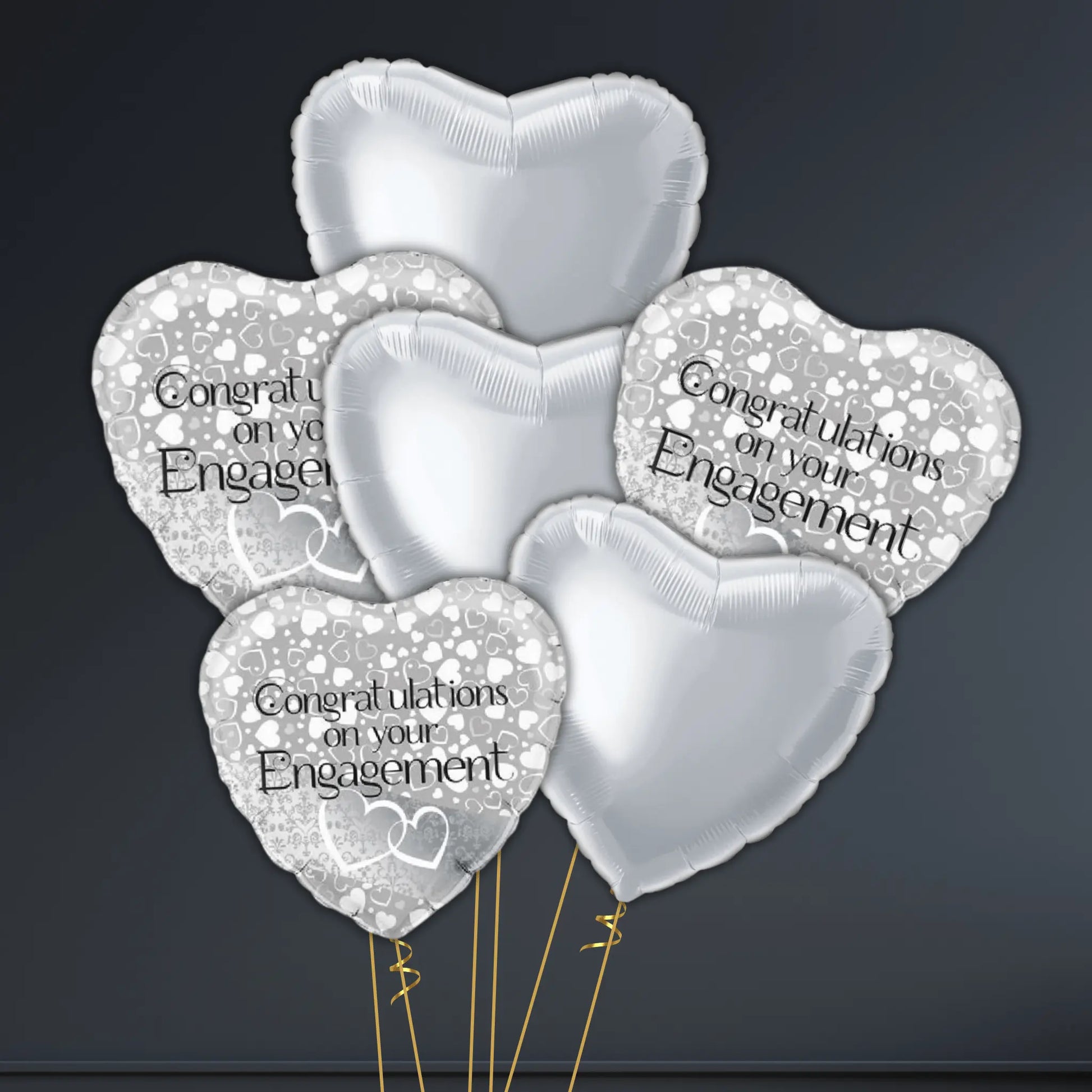 Entwined Hearts Engagement Balloon - Single or Bouquet Options