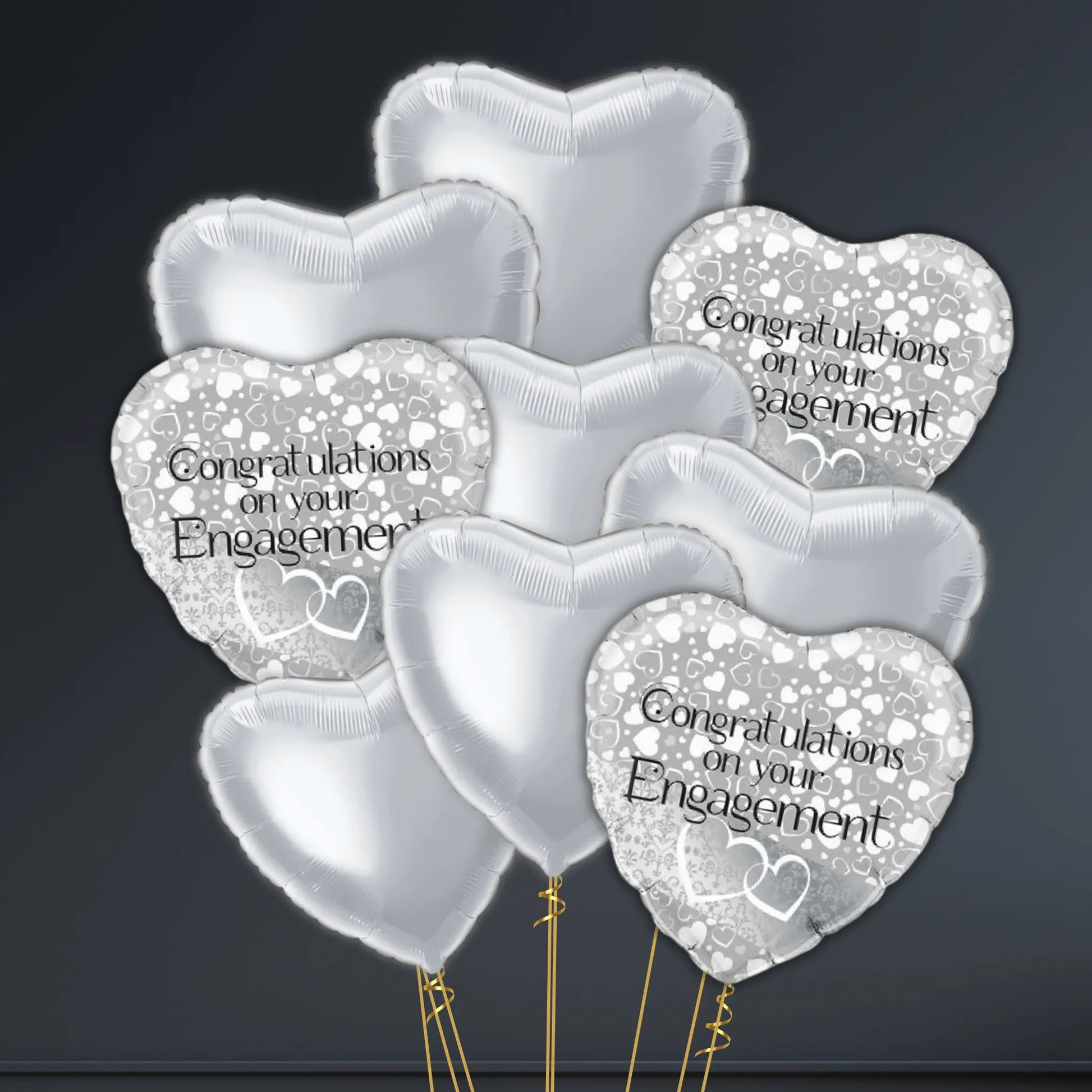Entwined Hearts Engagement Balloon - Single or Bouquet Options