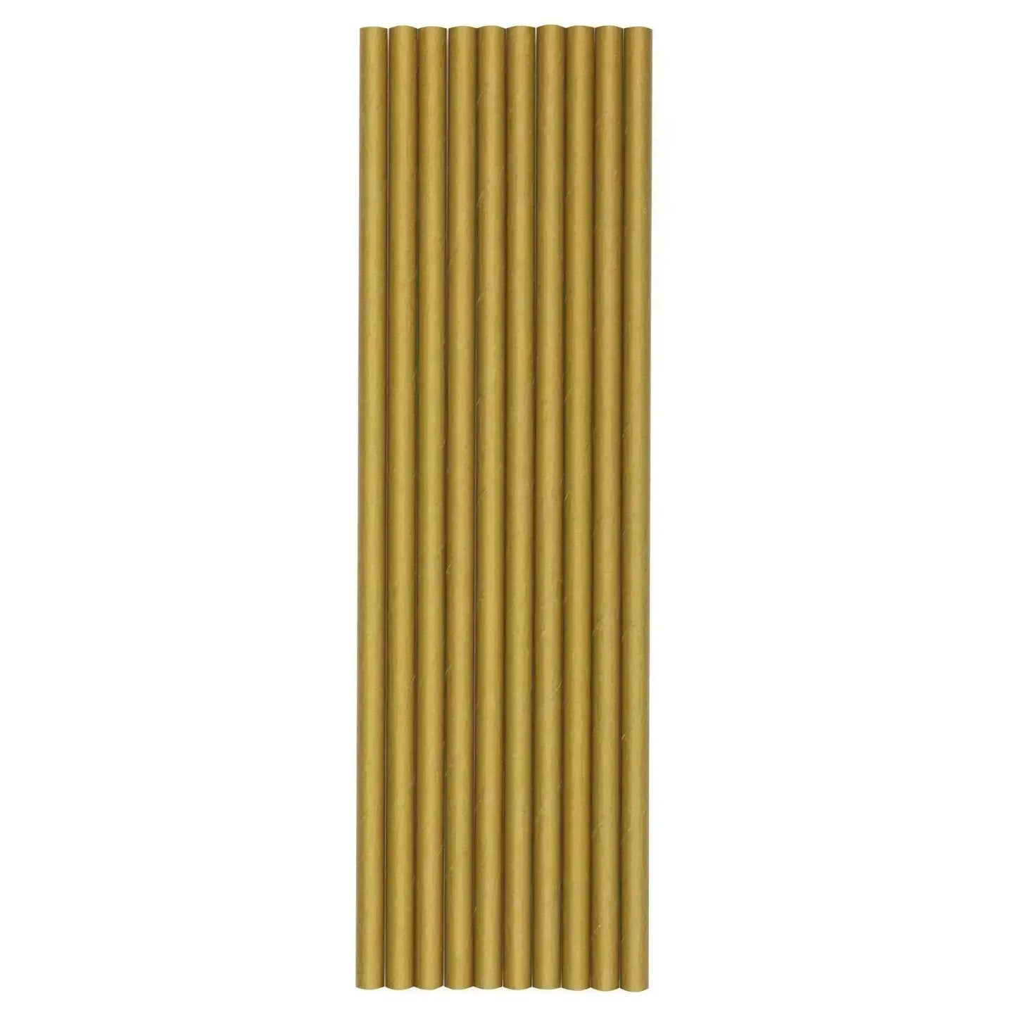 Glam Gold Party Straws - 10 Pack | The Party Hut