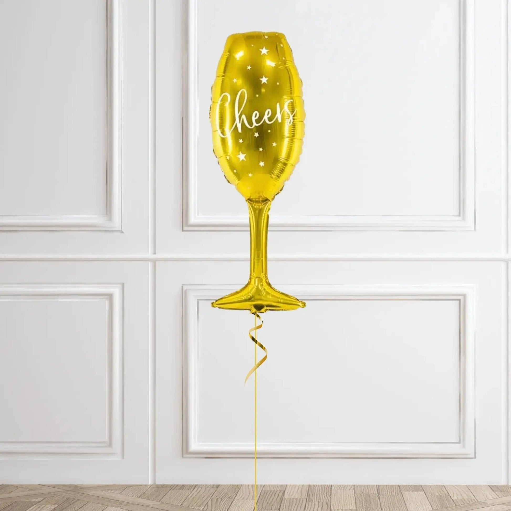 Gold Champagne Glass Helium Balloon – Elegant Celebration Decoration