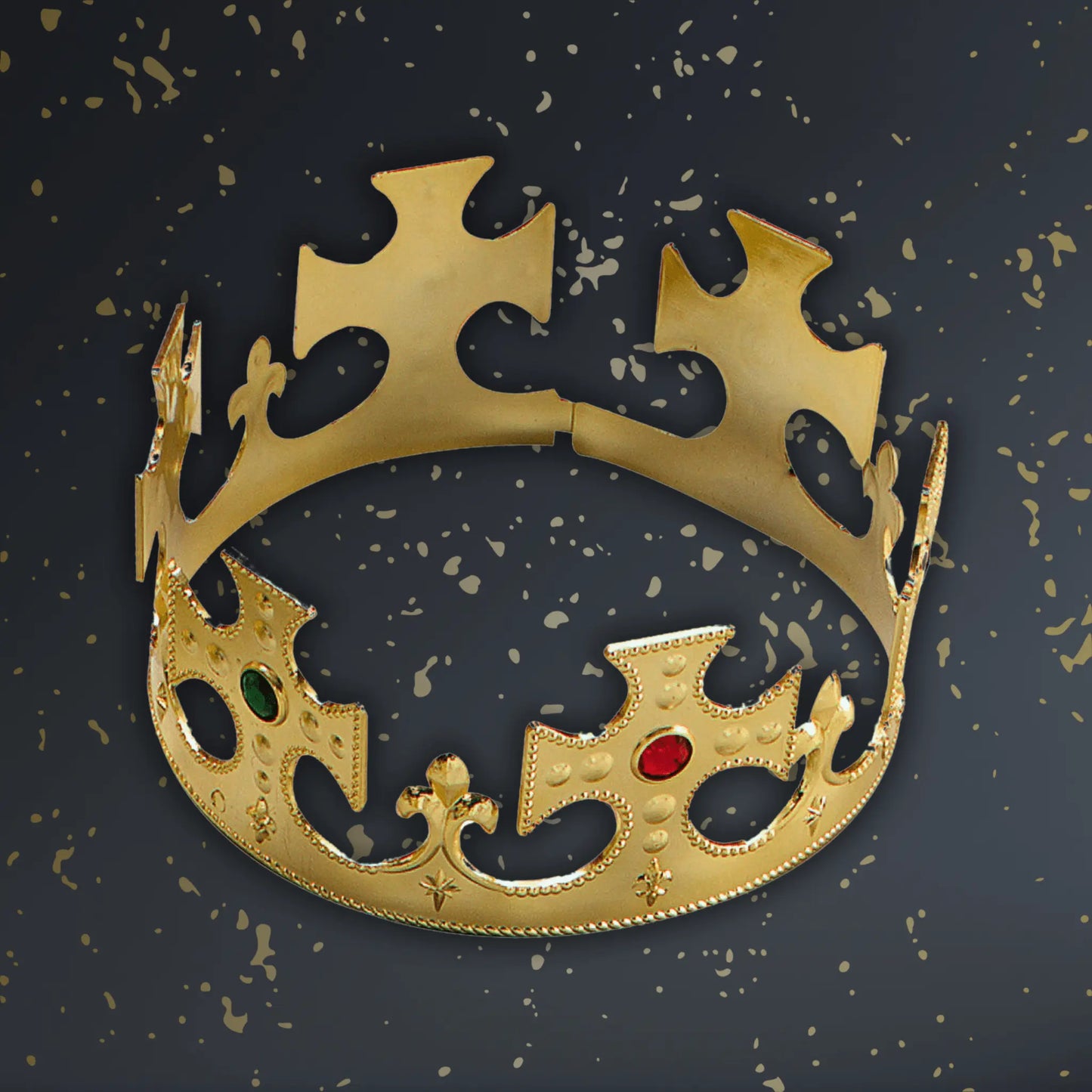 Gold Crown with Jewels – Regal Fancy Dress & Costume Accessory | The Party Hut