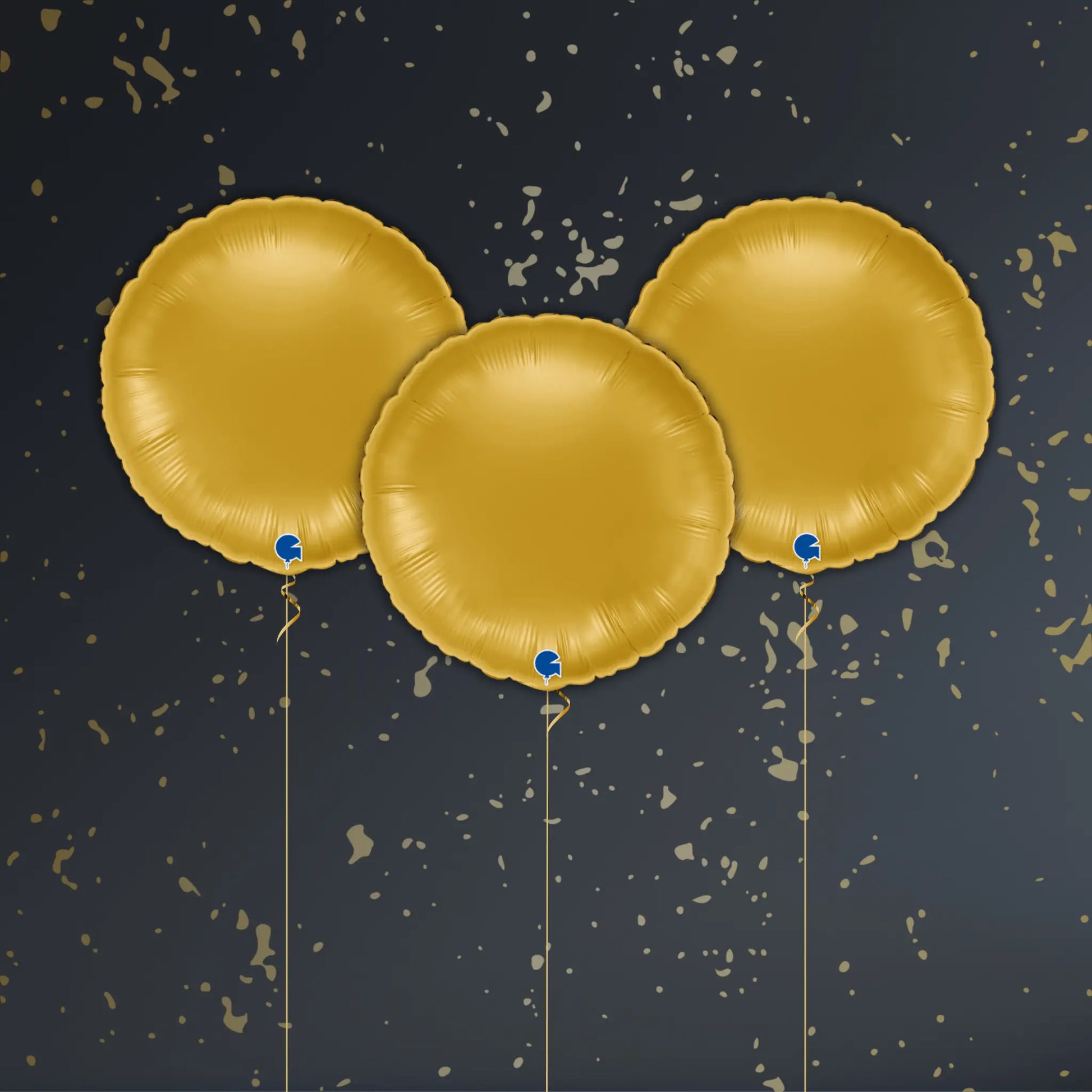 Gold Round Balloon Package - Helium Filled
