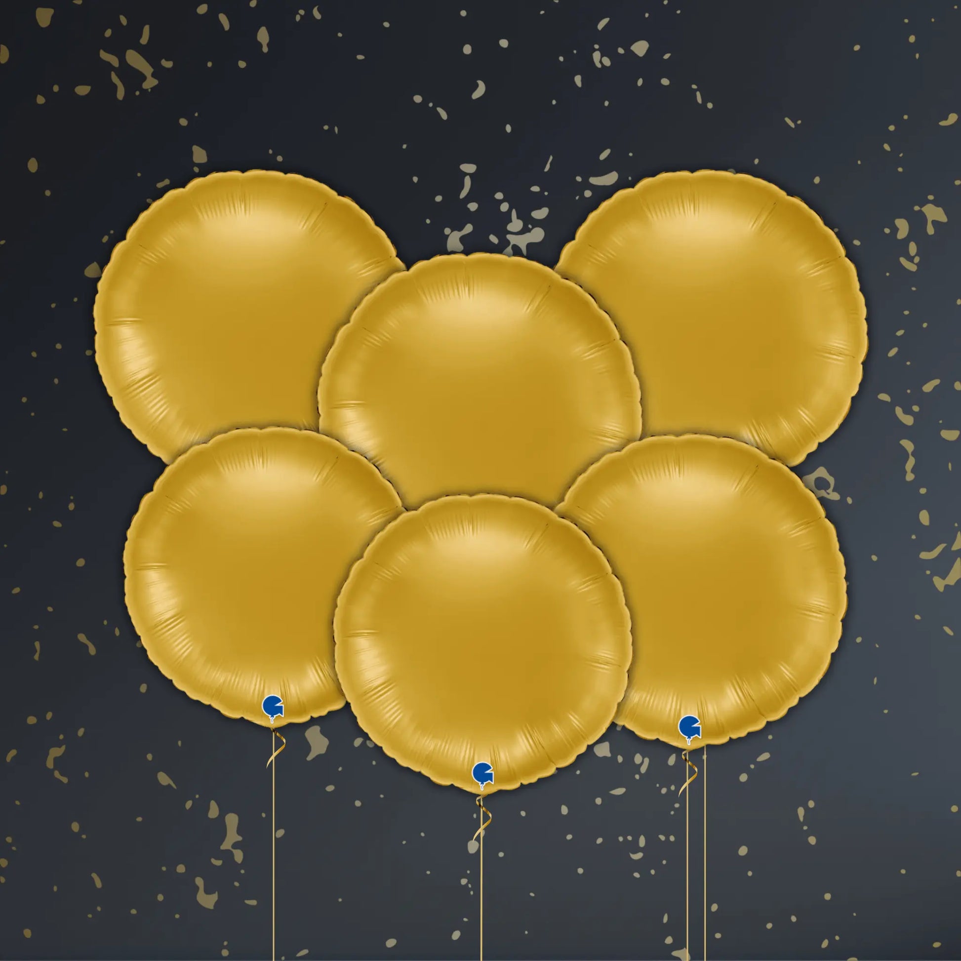 Gold Round Balloon Package - Helium Filled