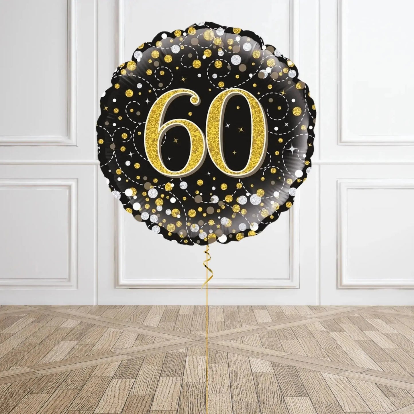 Gold Sparkle 60th Birthday Balloon Bouquet | The Party Hut