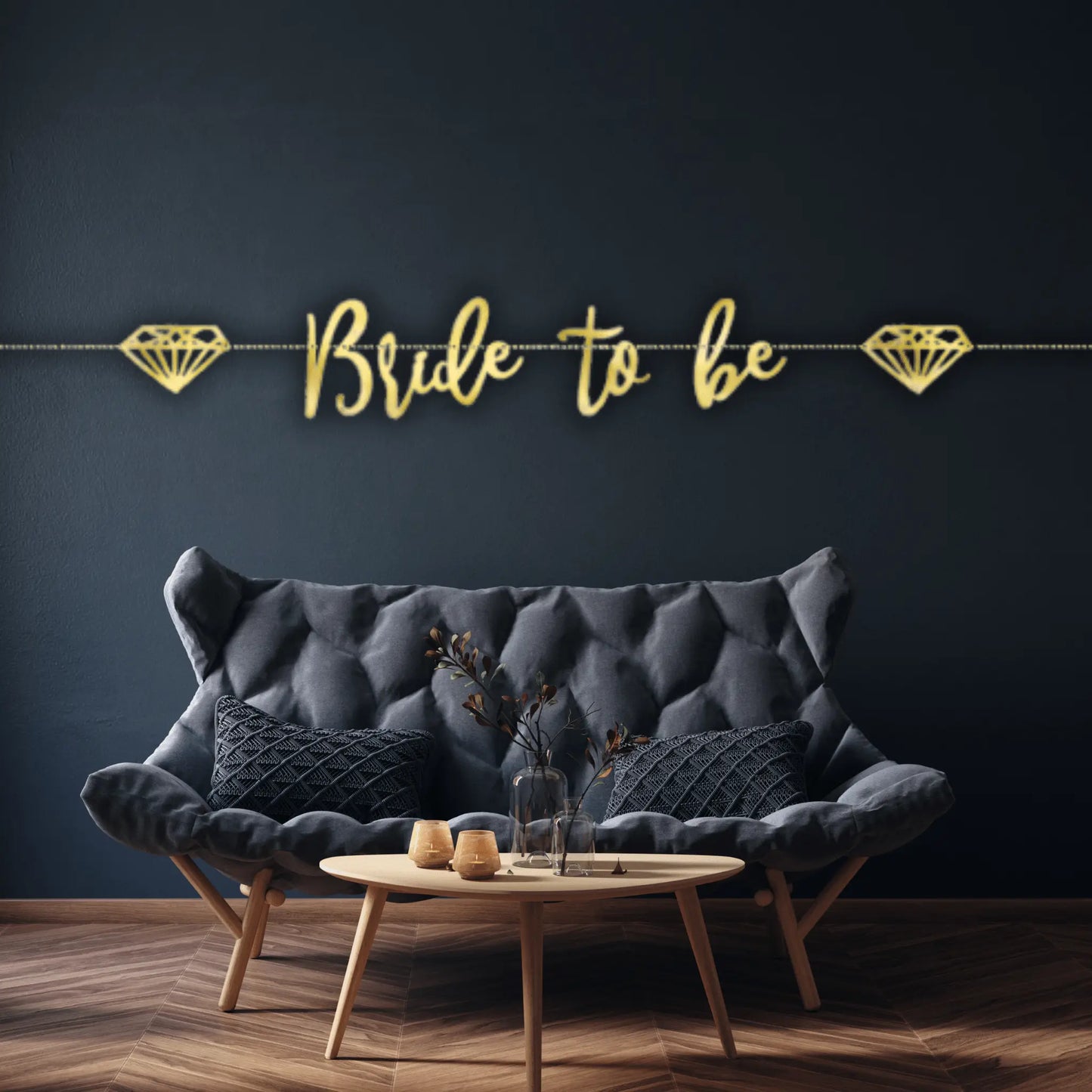 Gold "Bride to Be" Script Banner | The Party Hut