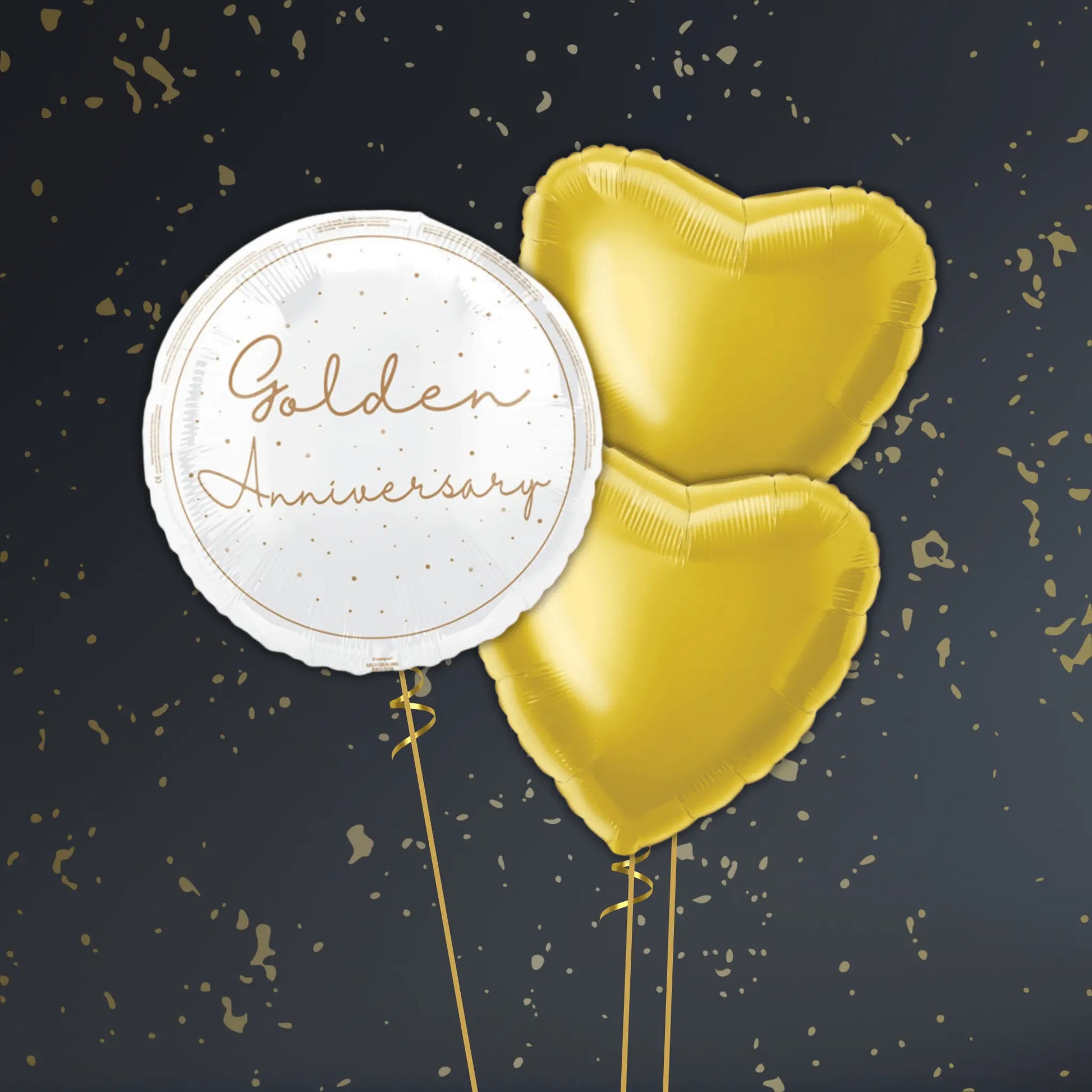 50th/Golden Anniversary Balloon Package - Helium Filled