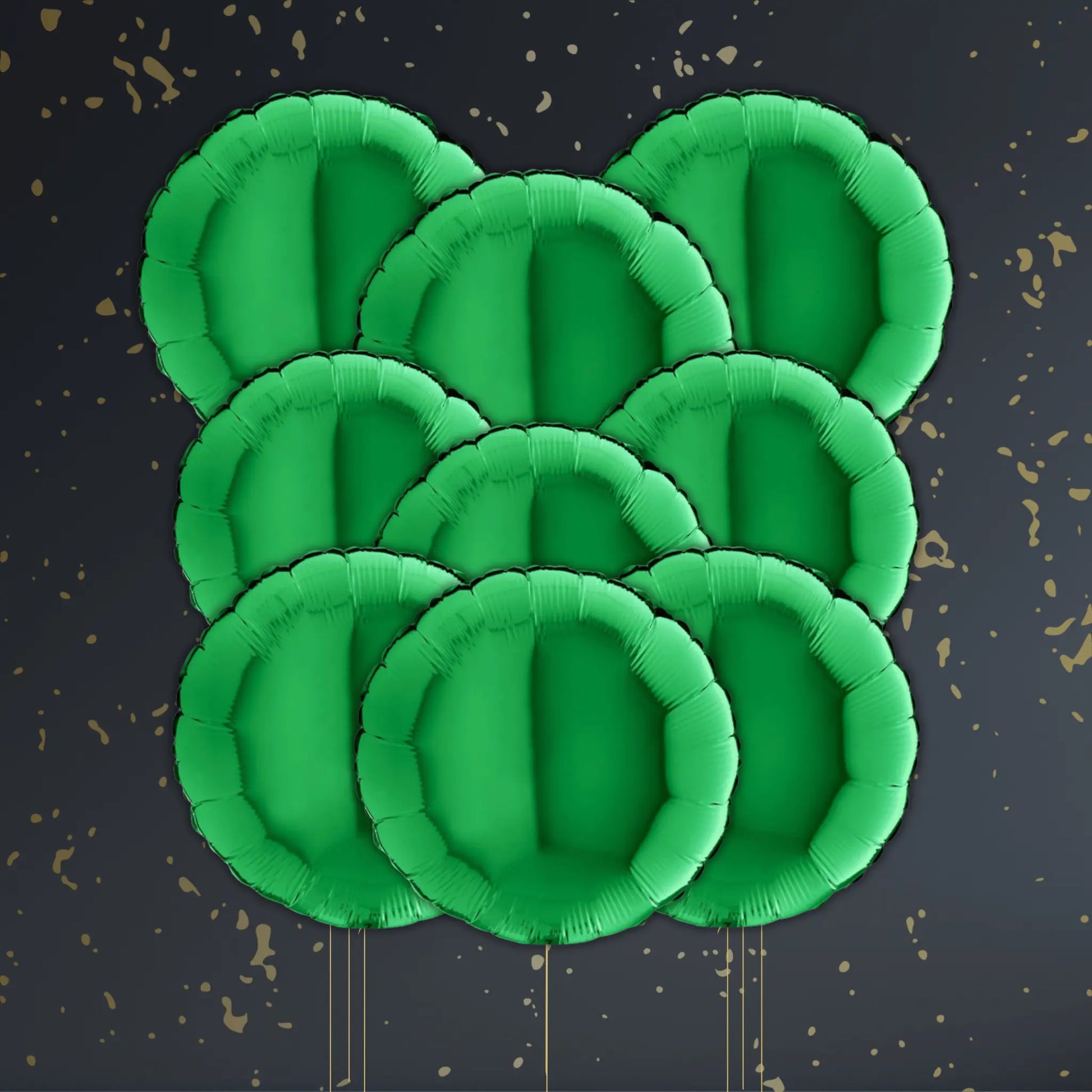 Green Round Balloon Package - Helium Filled