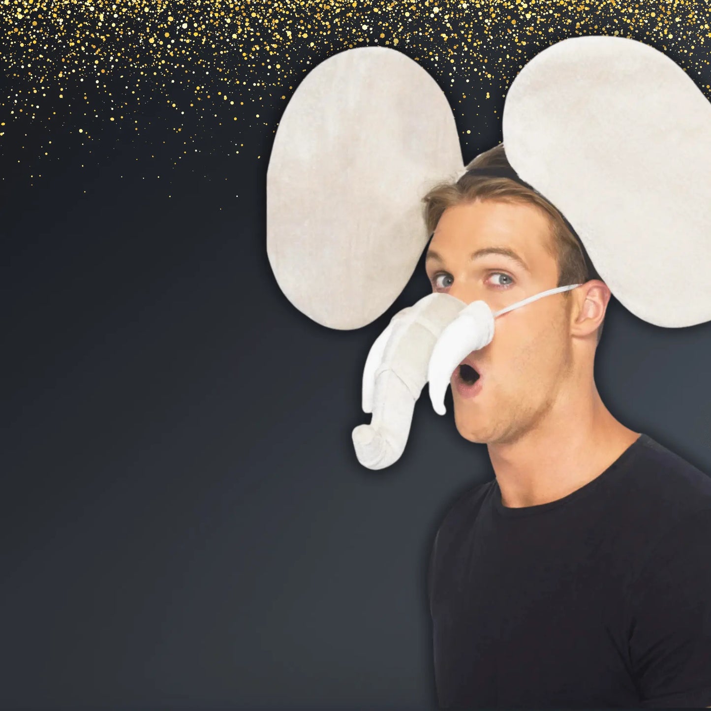 Grey Elephant Costume Set with Ears & Trunk – Fun Fancy Dress | The Party Hut