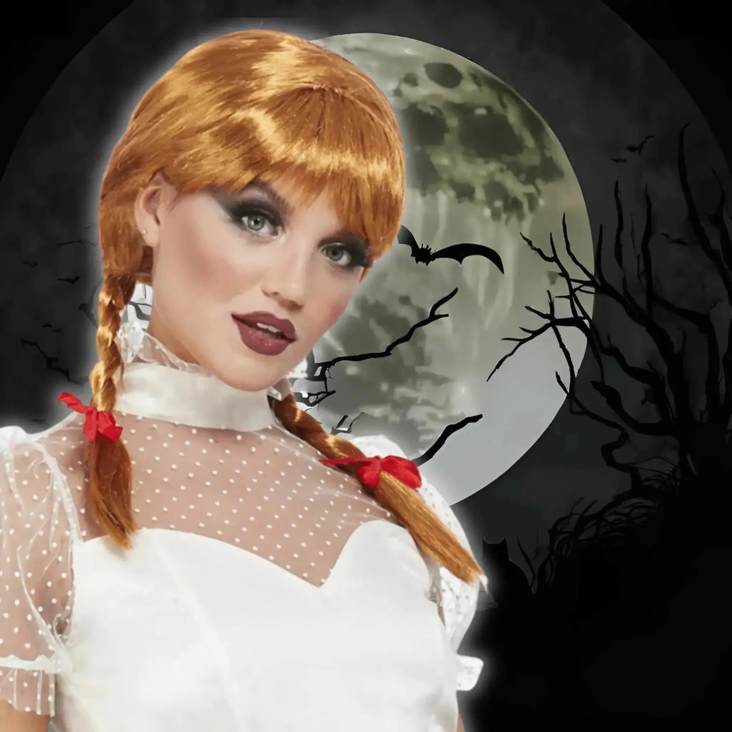 Halloween Wig - Porcelain Doll, Ginger | The Party Hut