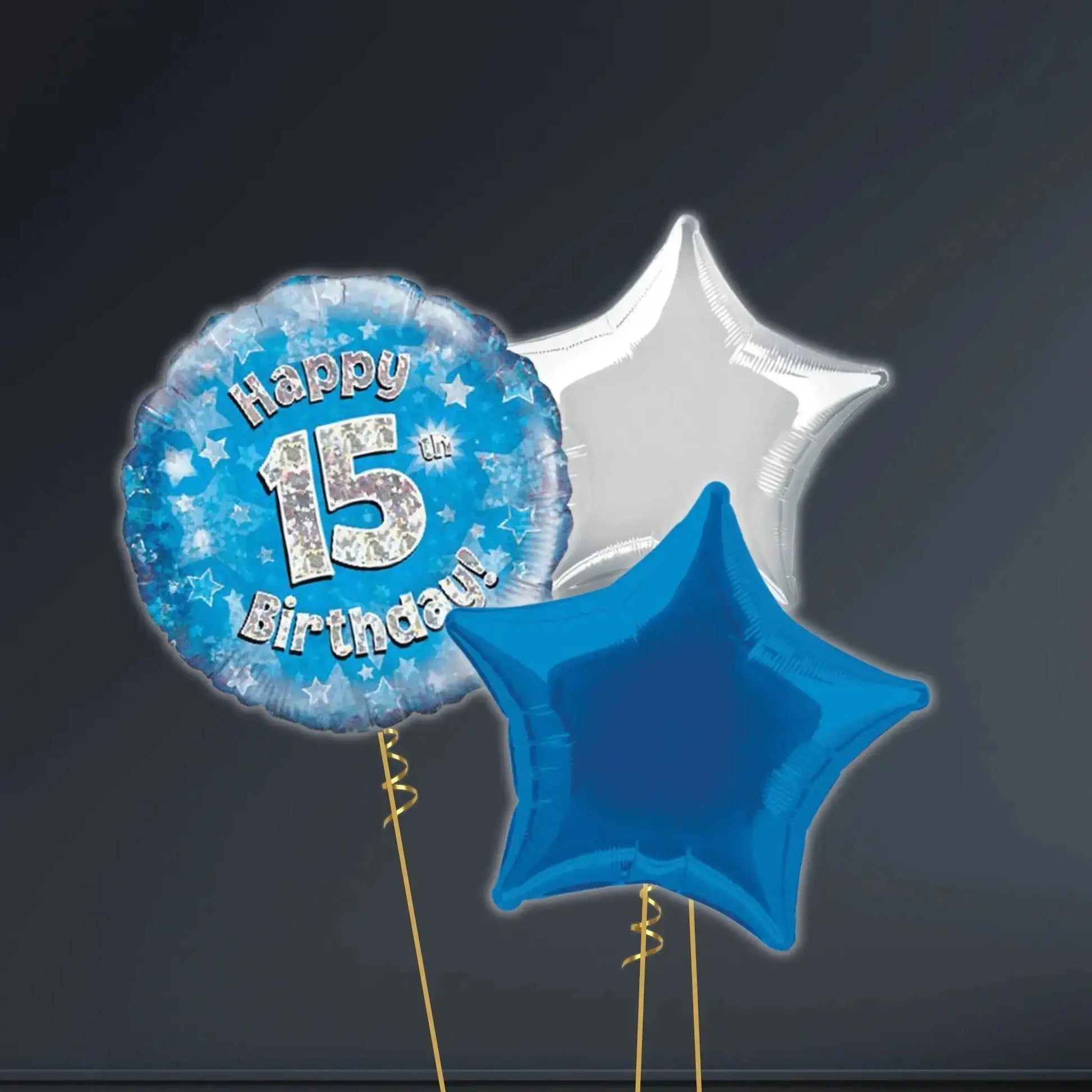 Happy 15th Birthday Blue Foil Balloon – 18"