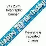 Happy Birthday Banners (Blue Sparkle) 2.7m