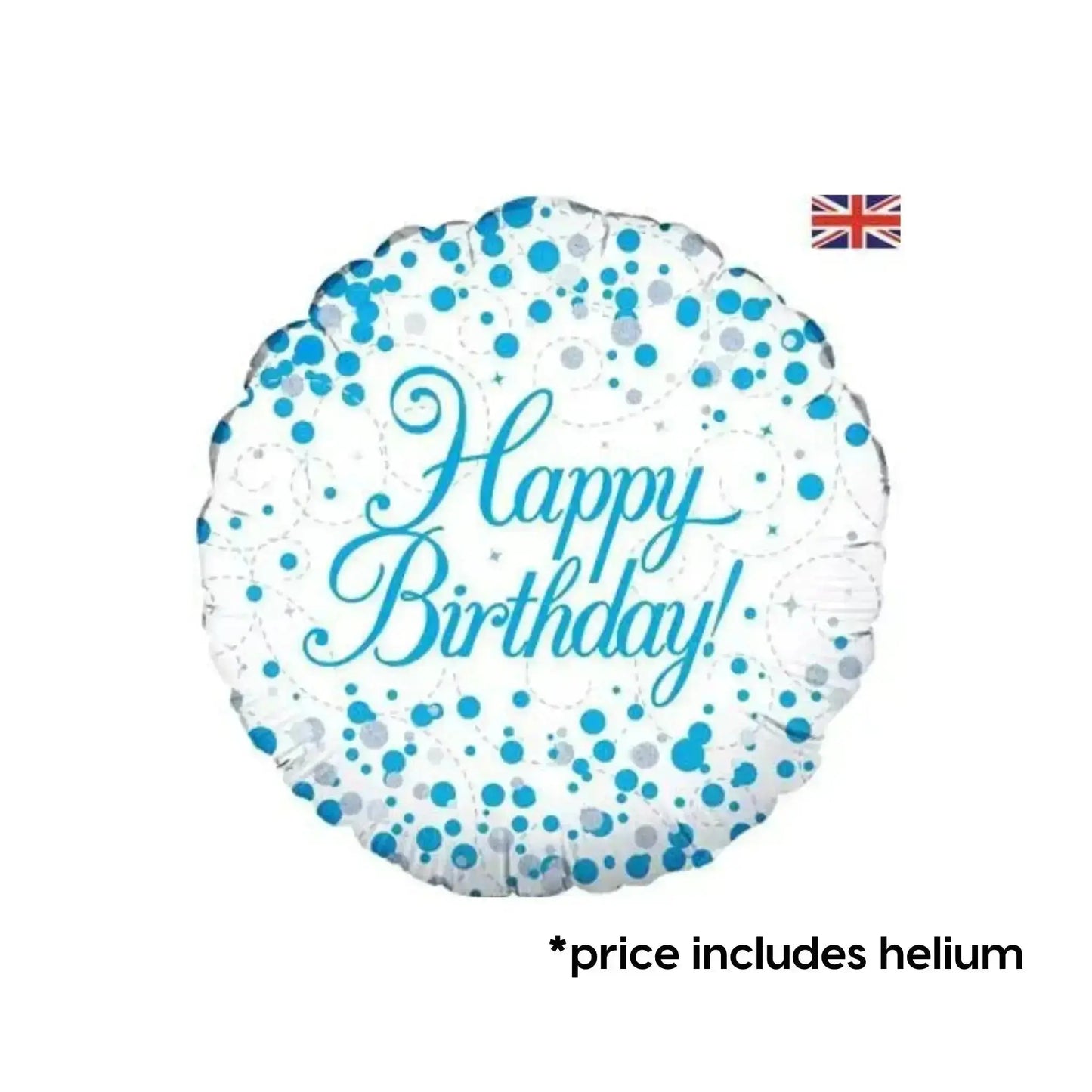 Happy Birthday - Blue Sparkle Balloon | The Party Hut