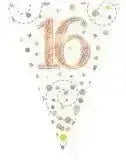 Happy Birthday Bunting (Rose Gold Sparkle) 3.9m