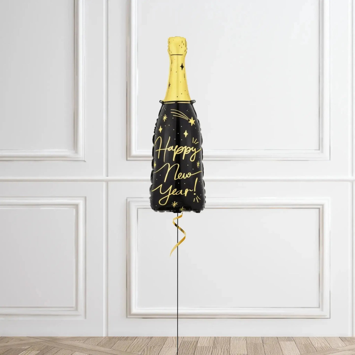 Happy New Year Champagne Bottle Foil Balloon | The Party Hut
