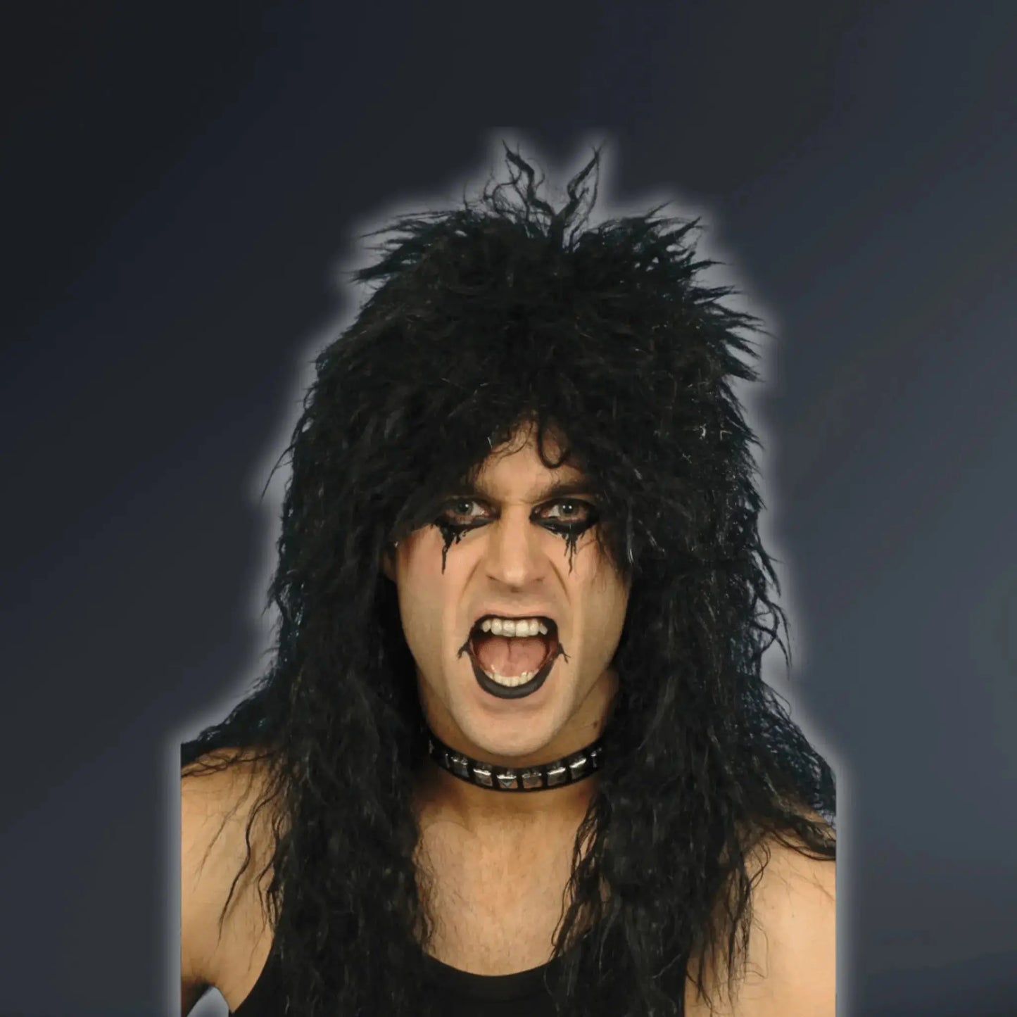 Hard Rocker Wig, Black, Long Tousled | The Party Hut