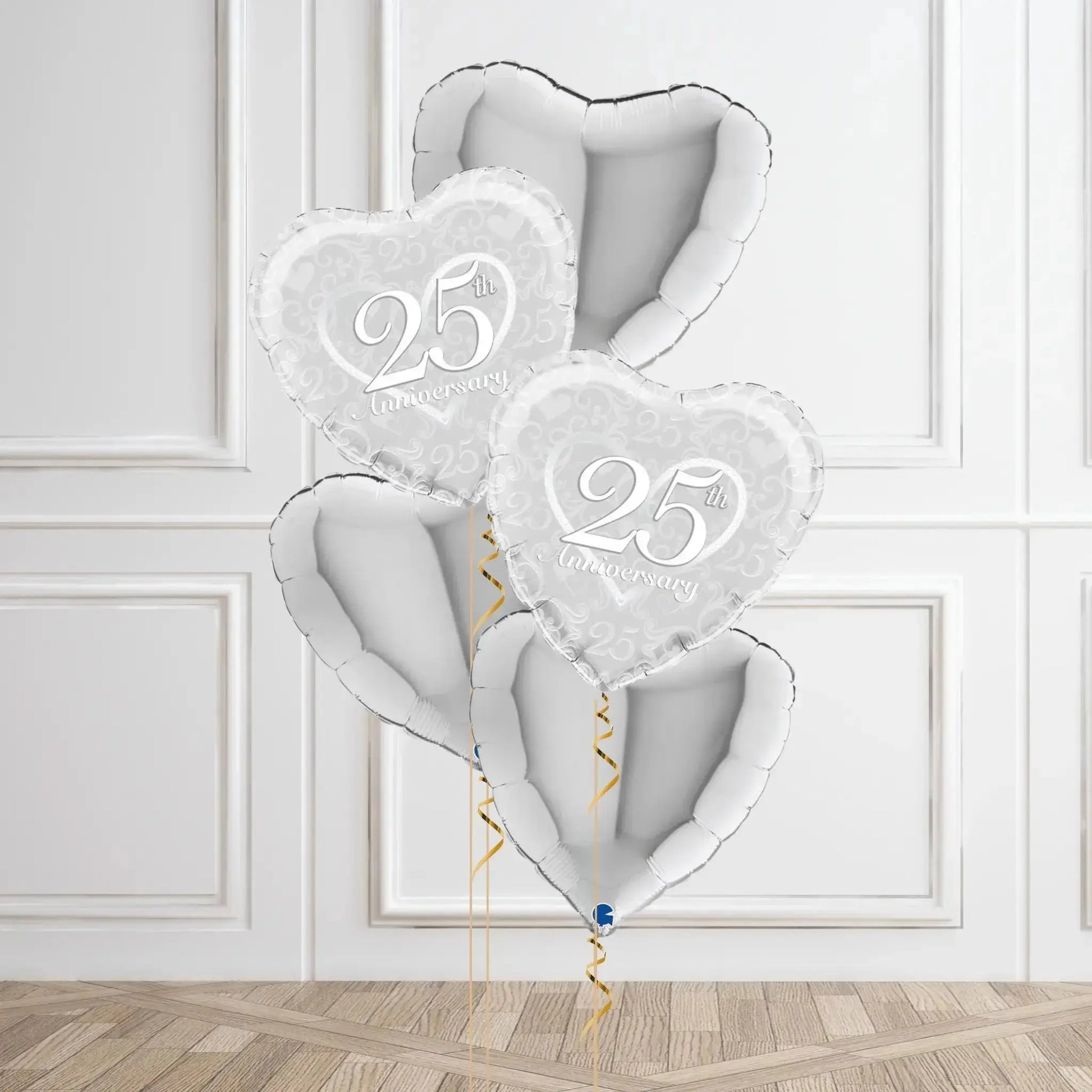Helium Balloon Bouquet - 25th Wedding Anniversary