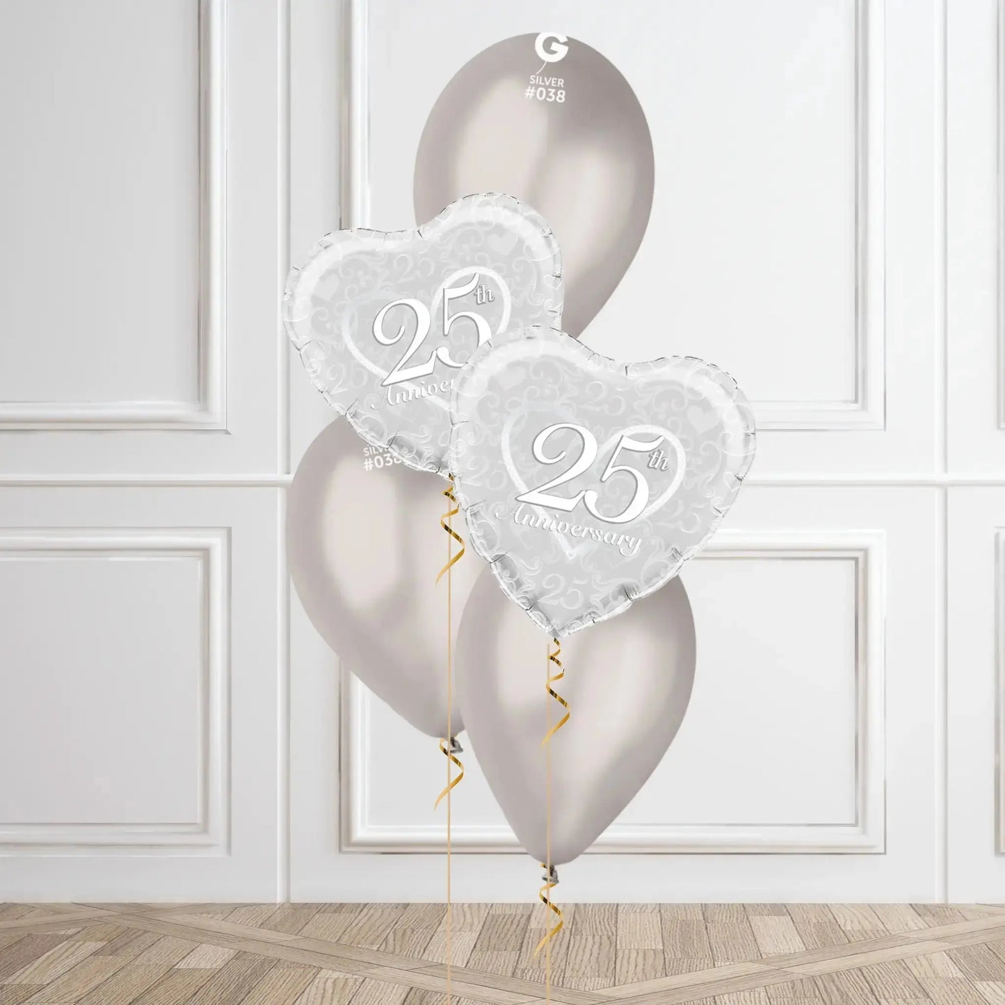 Helium Balloon Bouquet - 25th Wedding Anniversary | The Party Hut