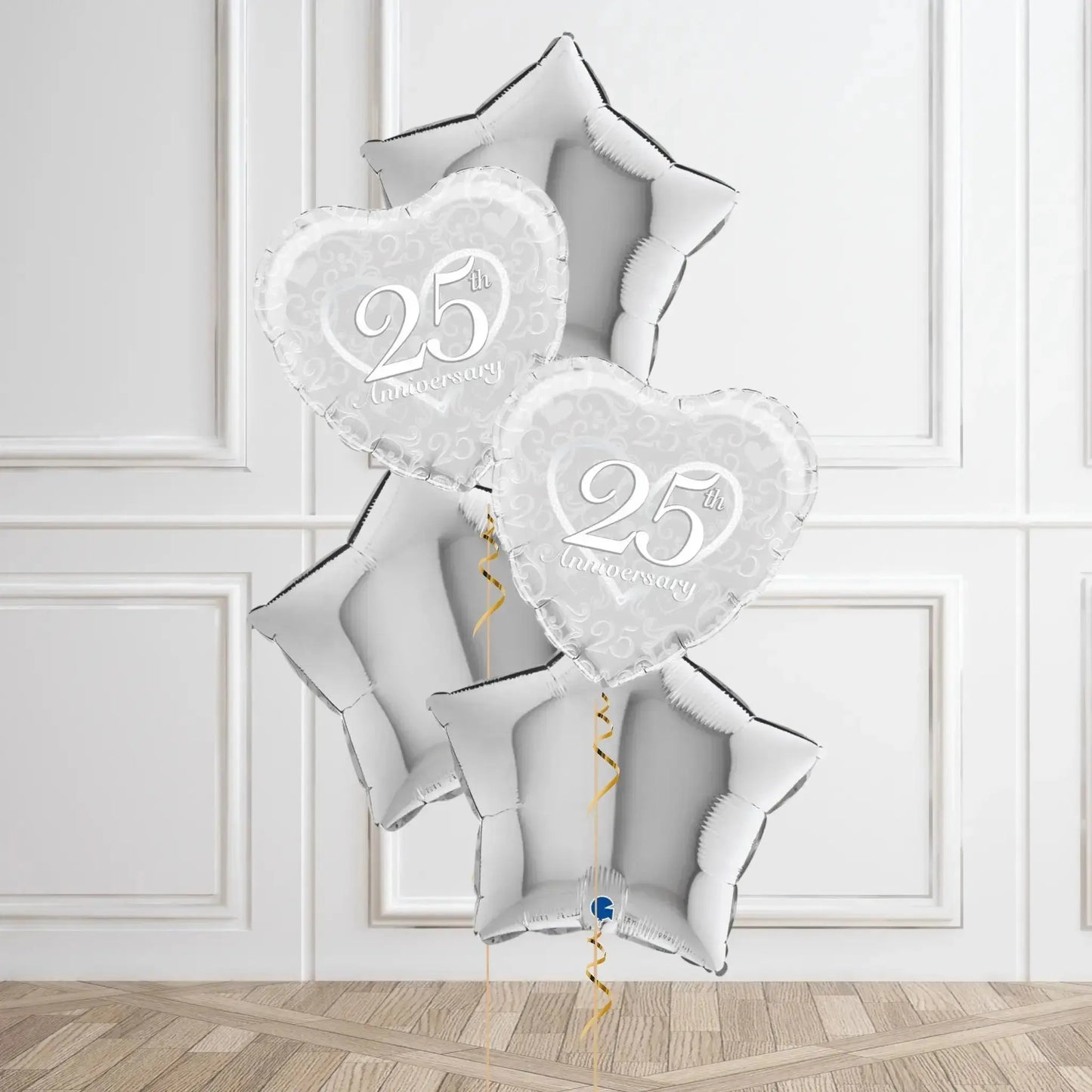 Helium Balloon Bouquet - 25th Wedding Anniversary | The Party Hut