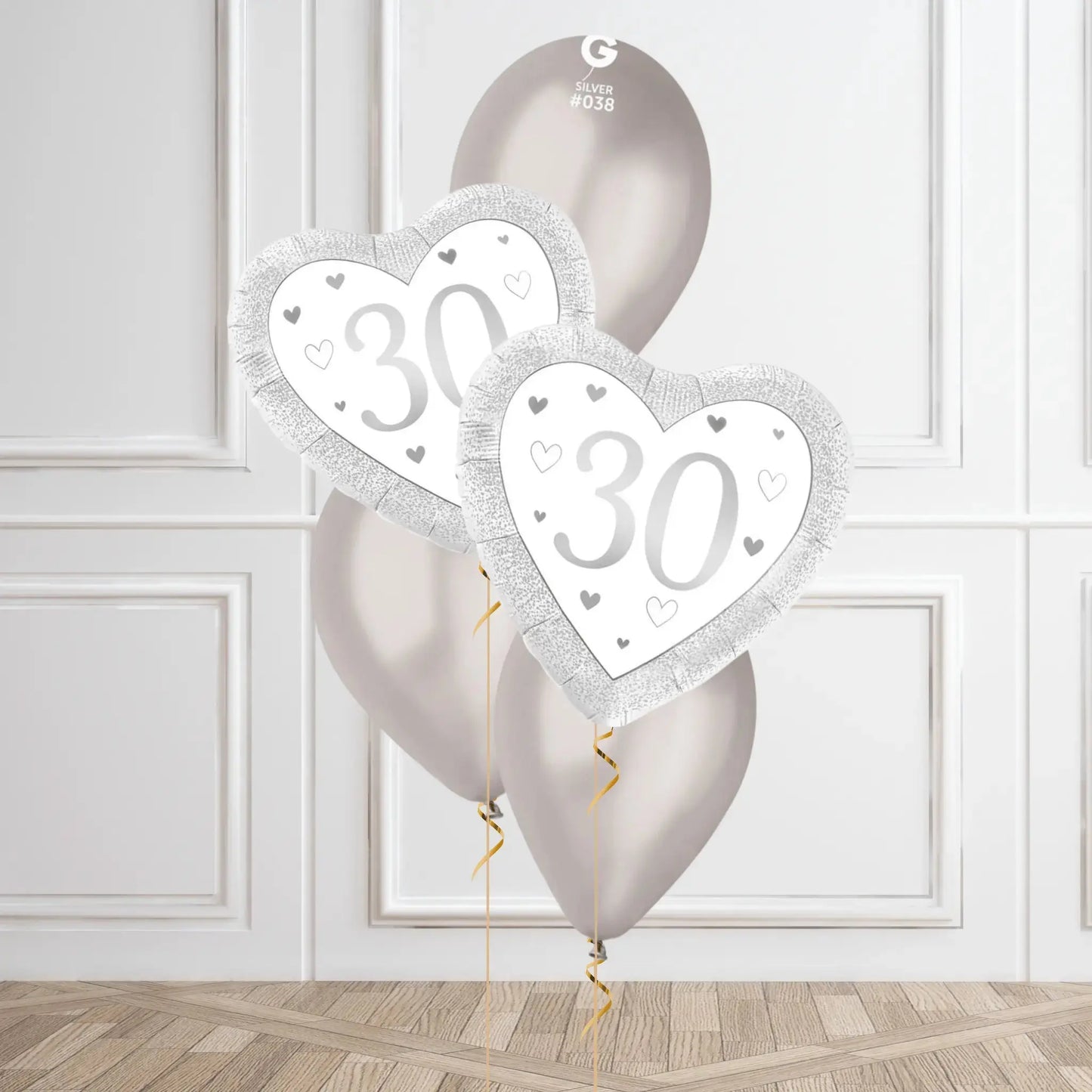 Helium Balloon Bouquet - 30th Wedding Anniversary | The Party Hut