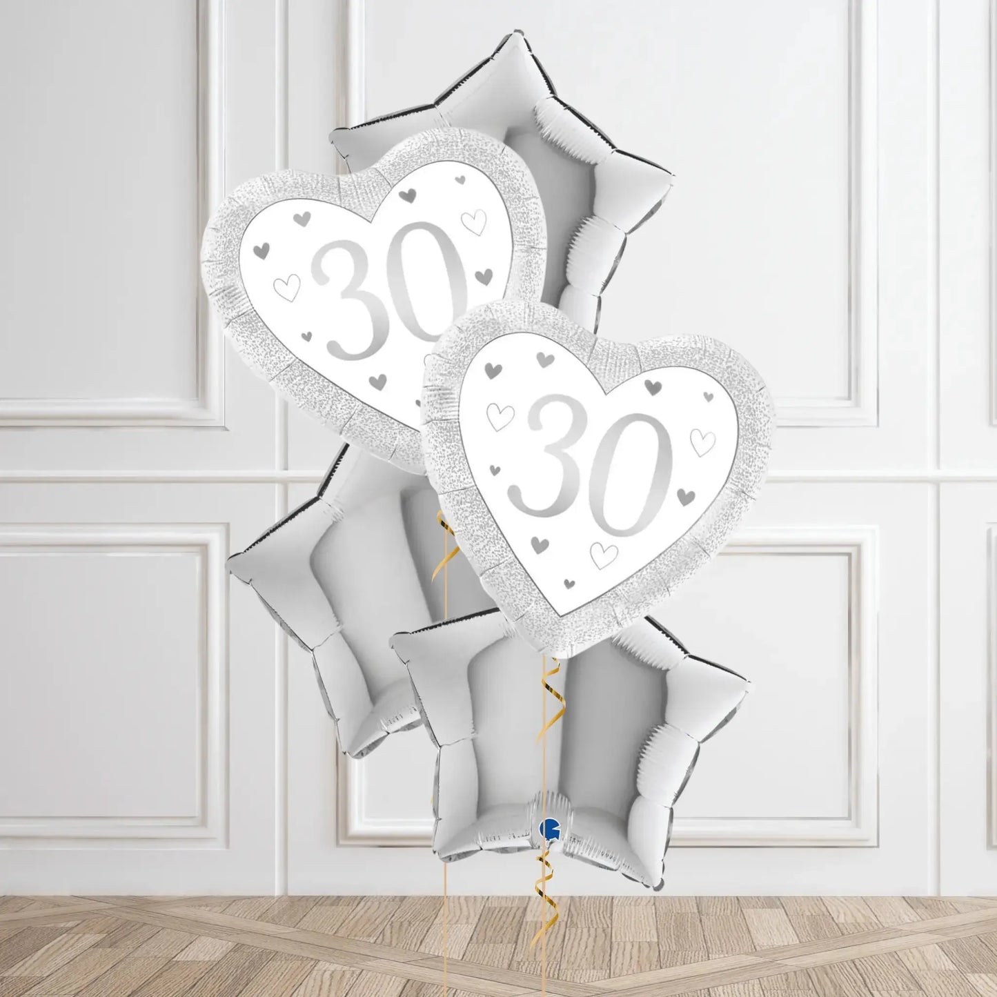 Helium Balloon Bouquet - 30th Wedding Anniversary | The Party Hut