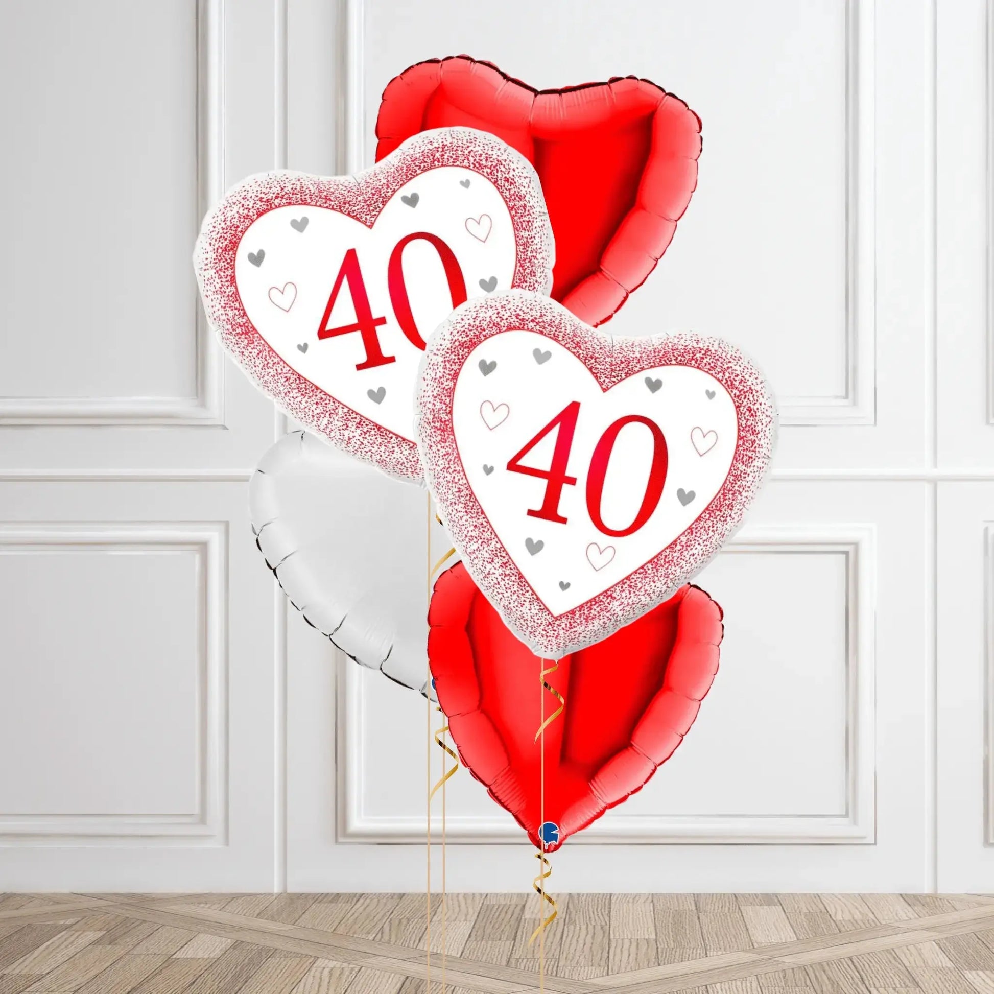 Helium Balloon Bouquet - 40th Wedding Anniversary