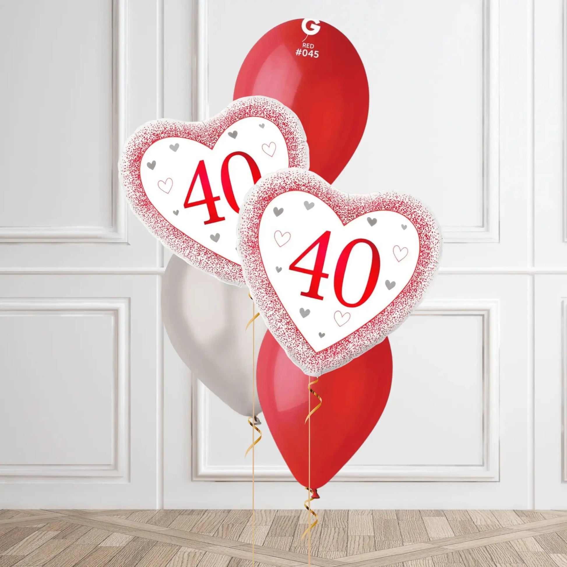 Helium Balloon Bouquet - 40th Wedding Anniversary