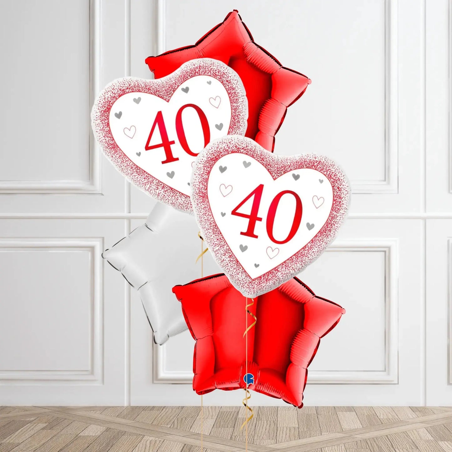 Helium Balloon Bouquet - 40th Wedding Anniversary | The Party Hut