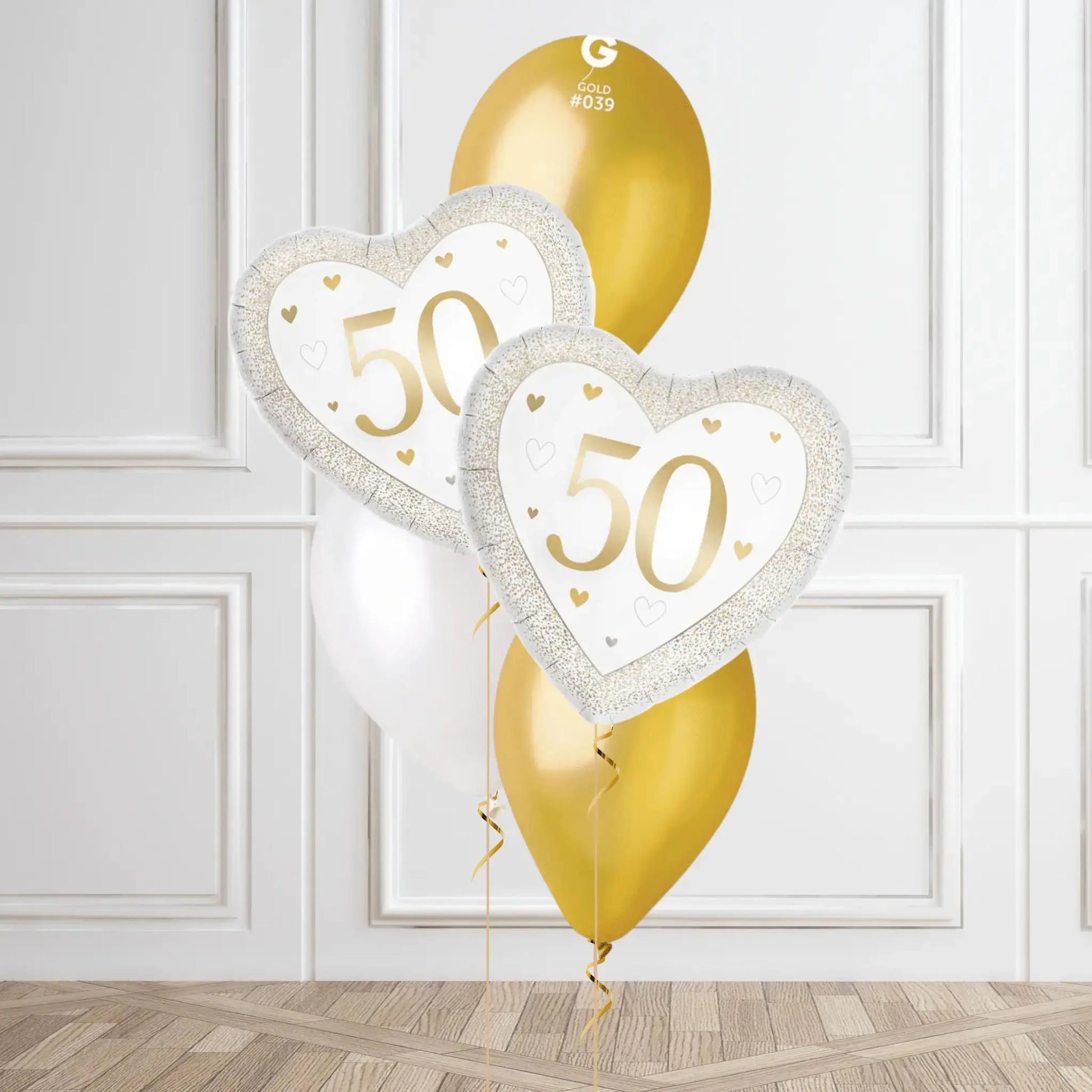 Helium Balloon Bouquet - 50th Wedding Anniversary