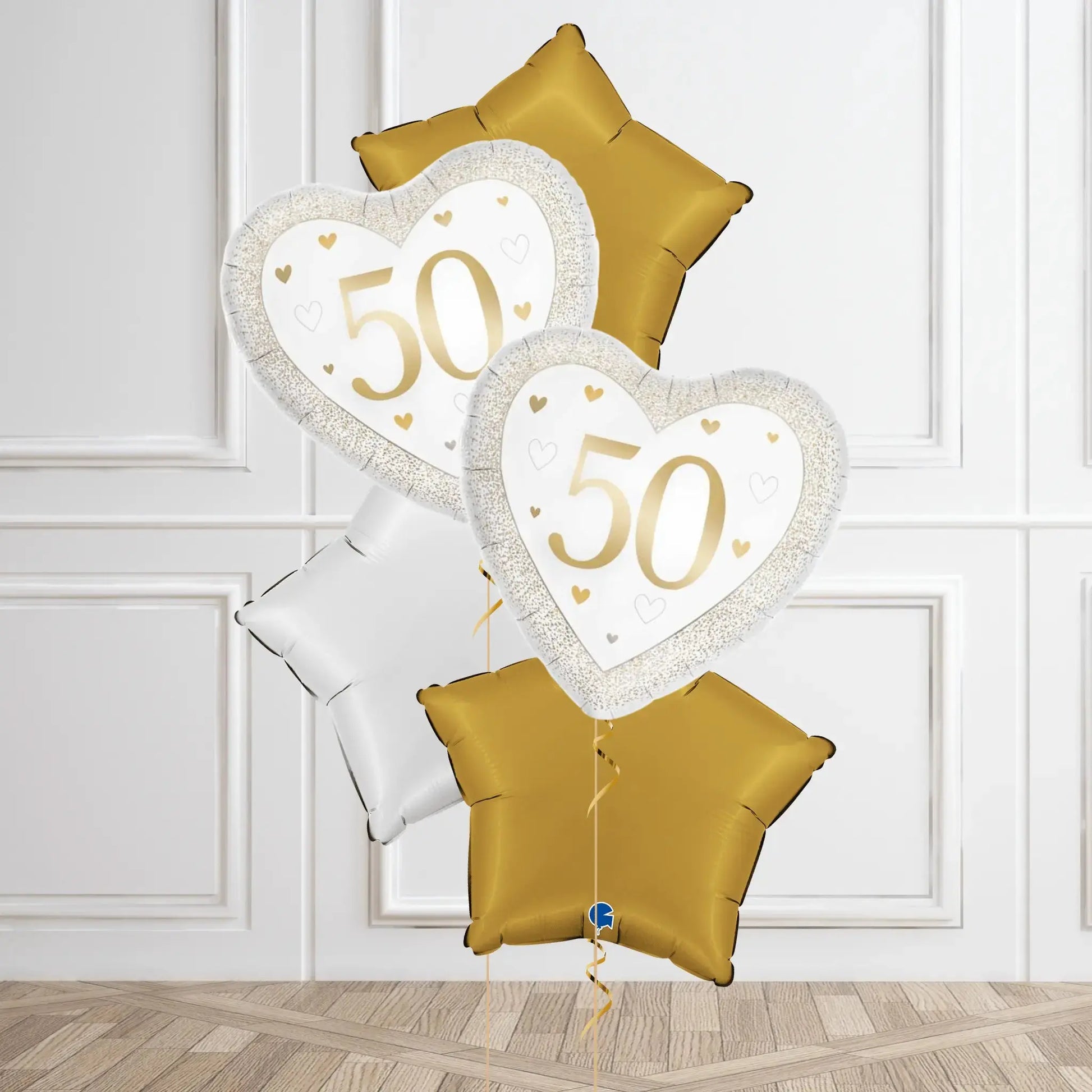 Helium Balloon Bouquet - 50th Wedding Anniversary