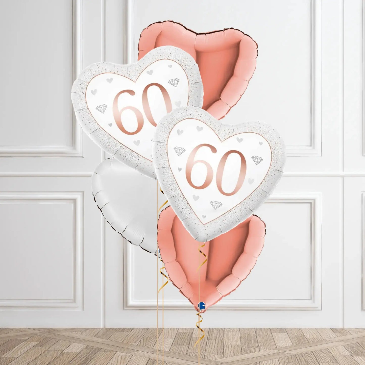 Helium Balloon Bouquet - 60th Wedding Anniversary | The Party Hut