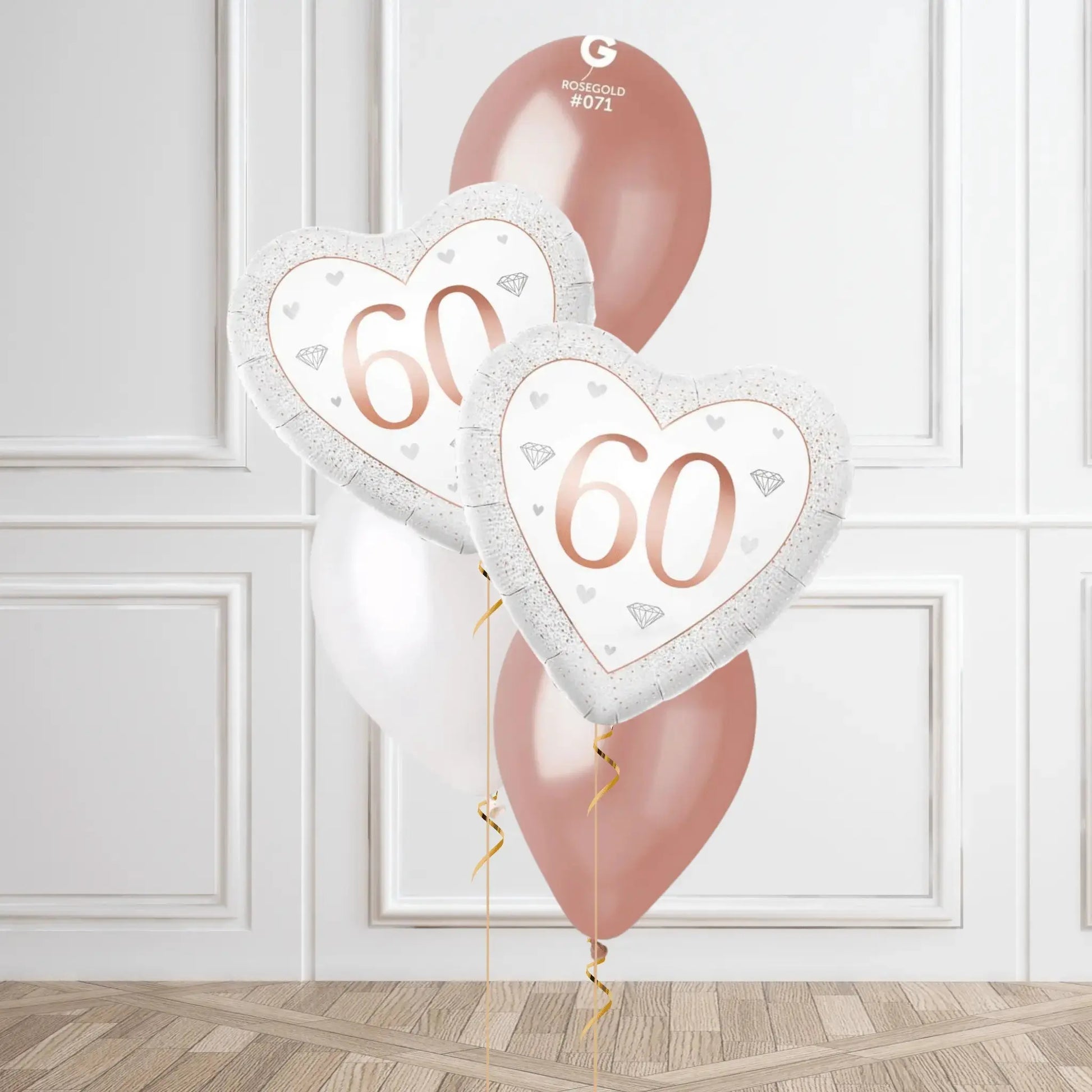 Helium Balloon Bouquet - 60th Wedding Anniversary