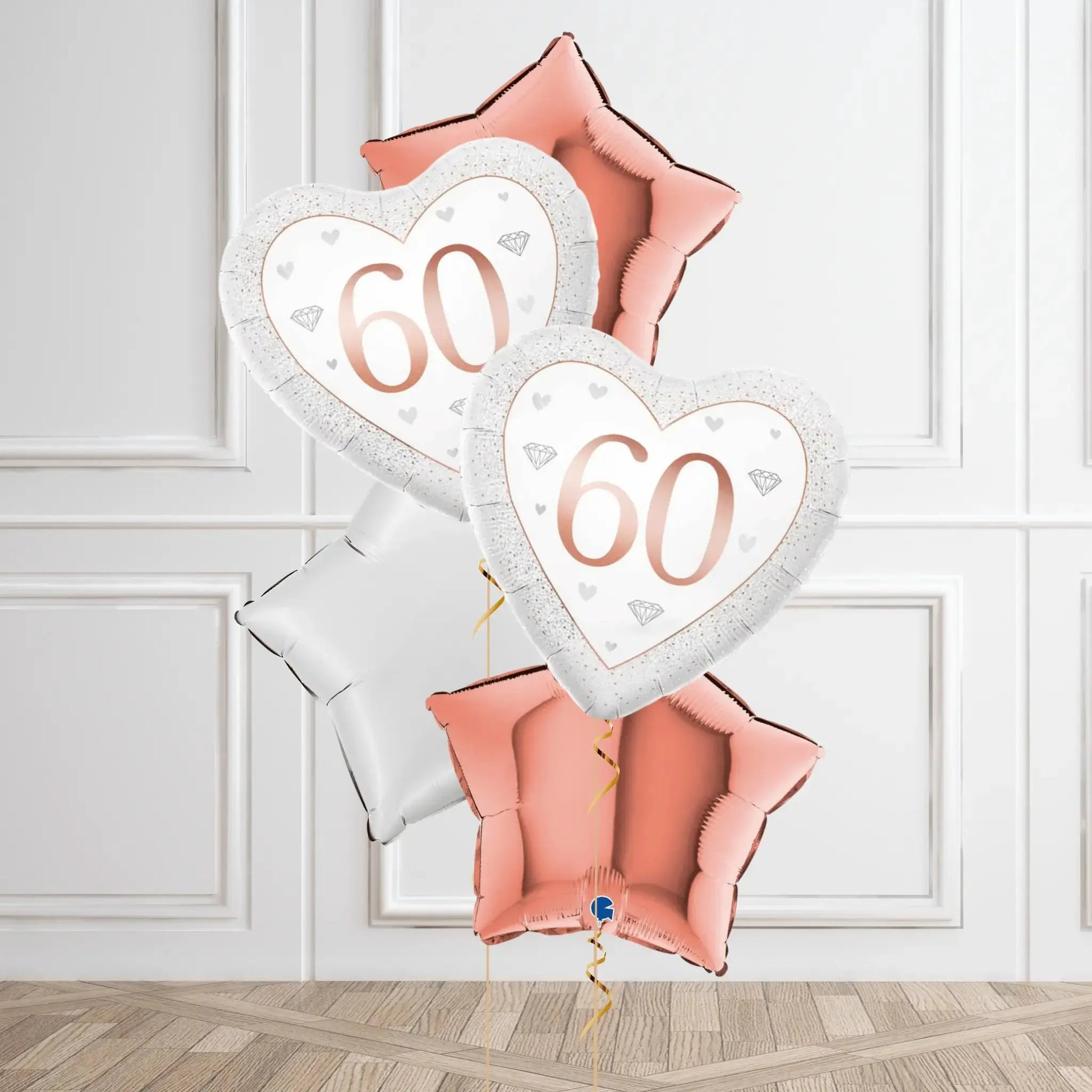 Helium Balloon Bouquet - 60th Wedding Anniversary