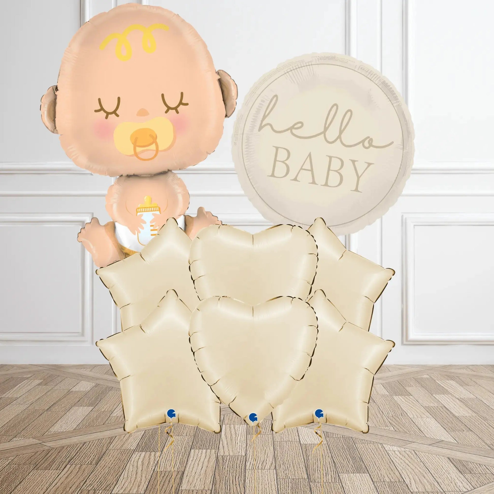 Helium Balloon Bouquet - Natural Baby