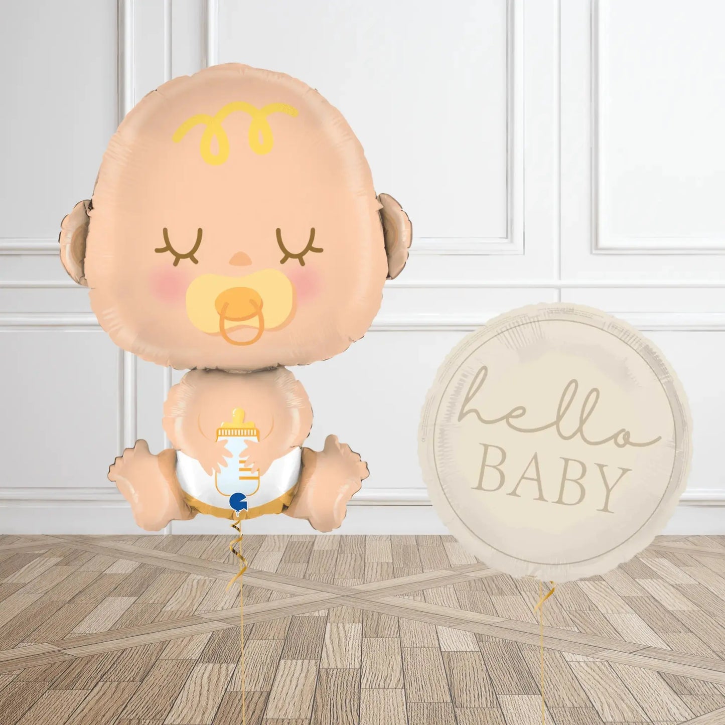 Helium Balloon Bouquet - Natural Baby | The Party Hut