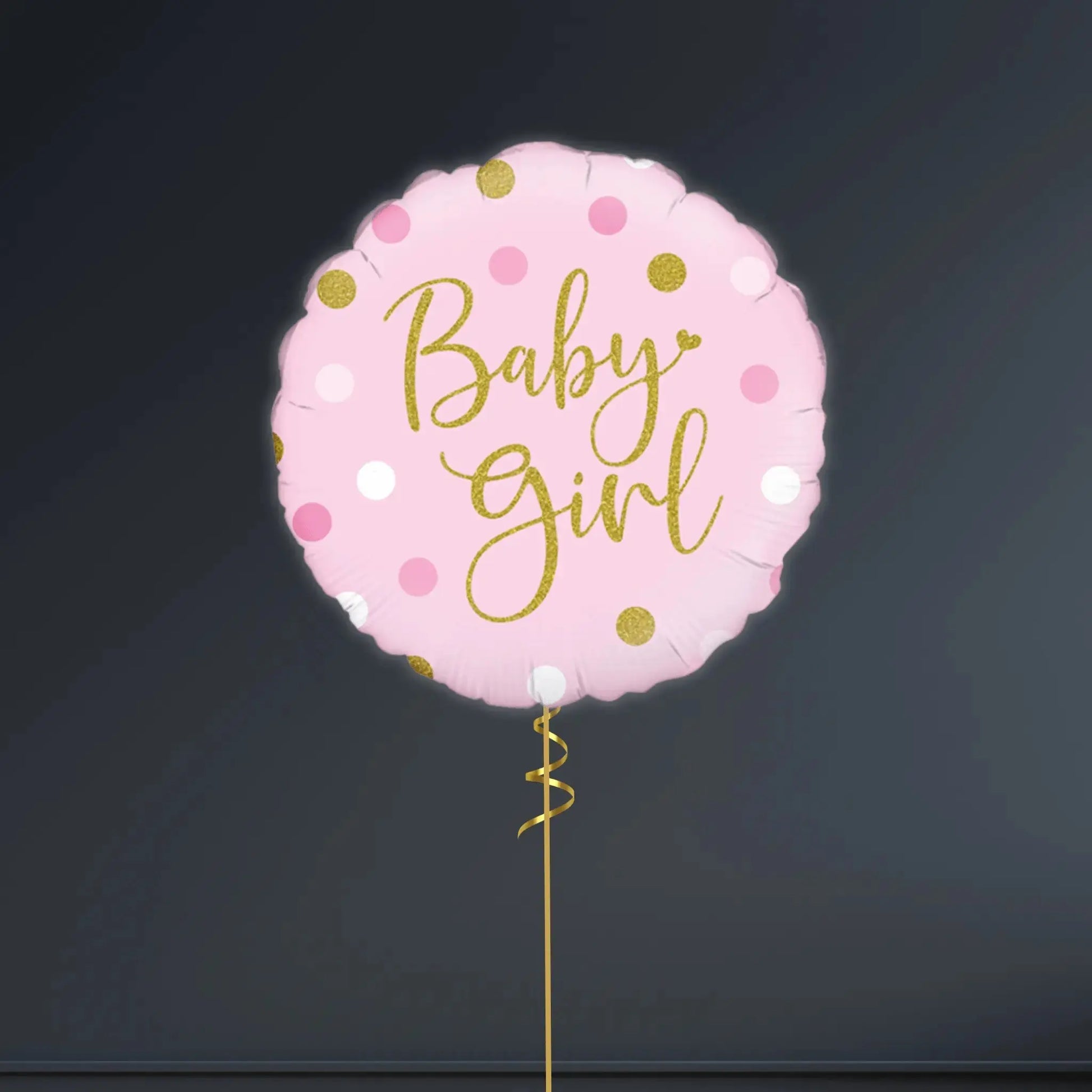 Helium Balloon Bouquet - Welcome Baby Girl Sparkles