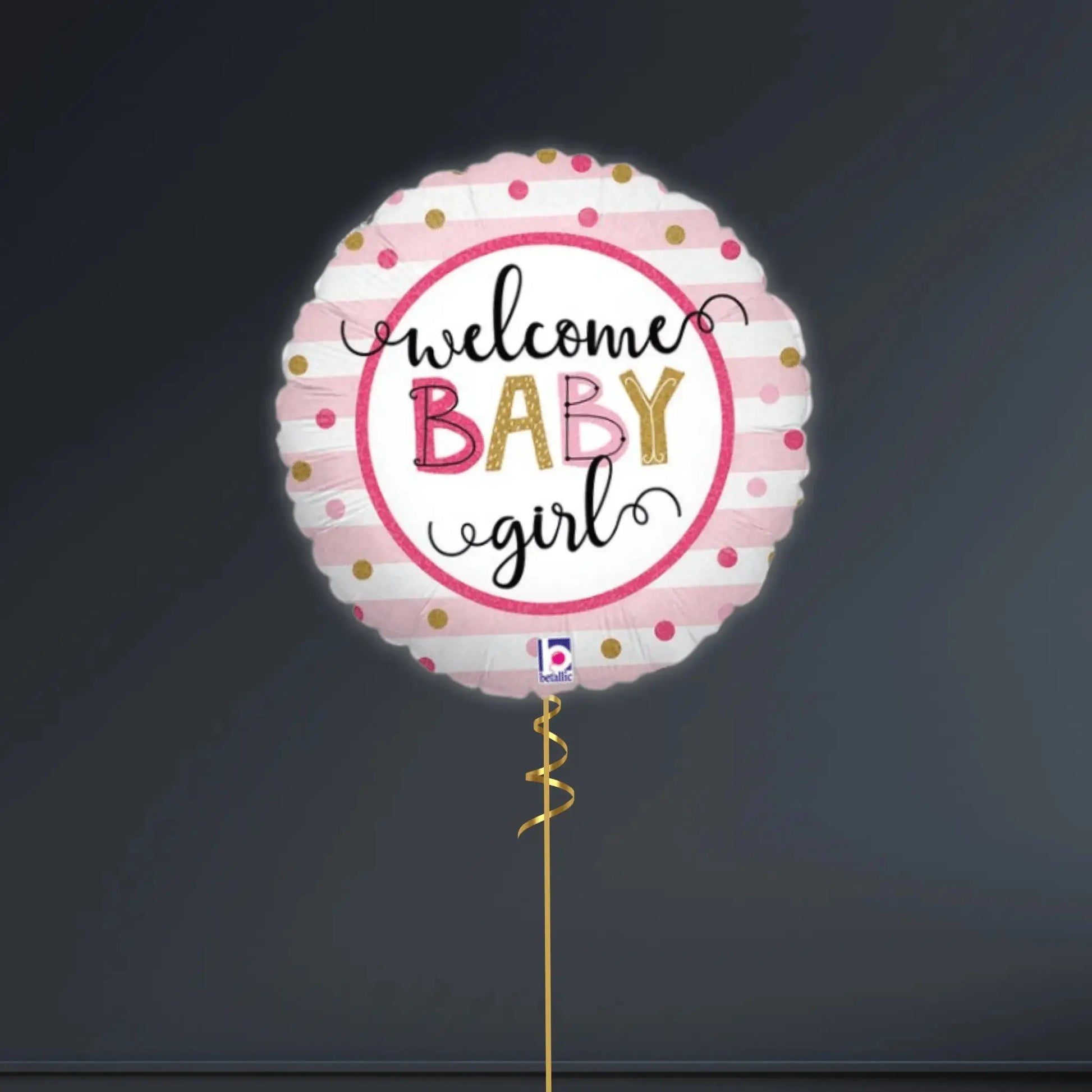 Helium Balloon Bouquet - Welcome Baby Girl