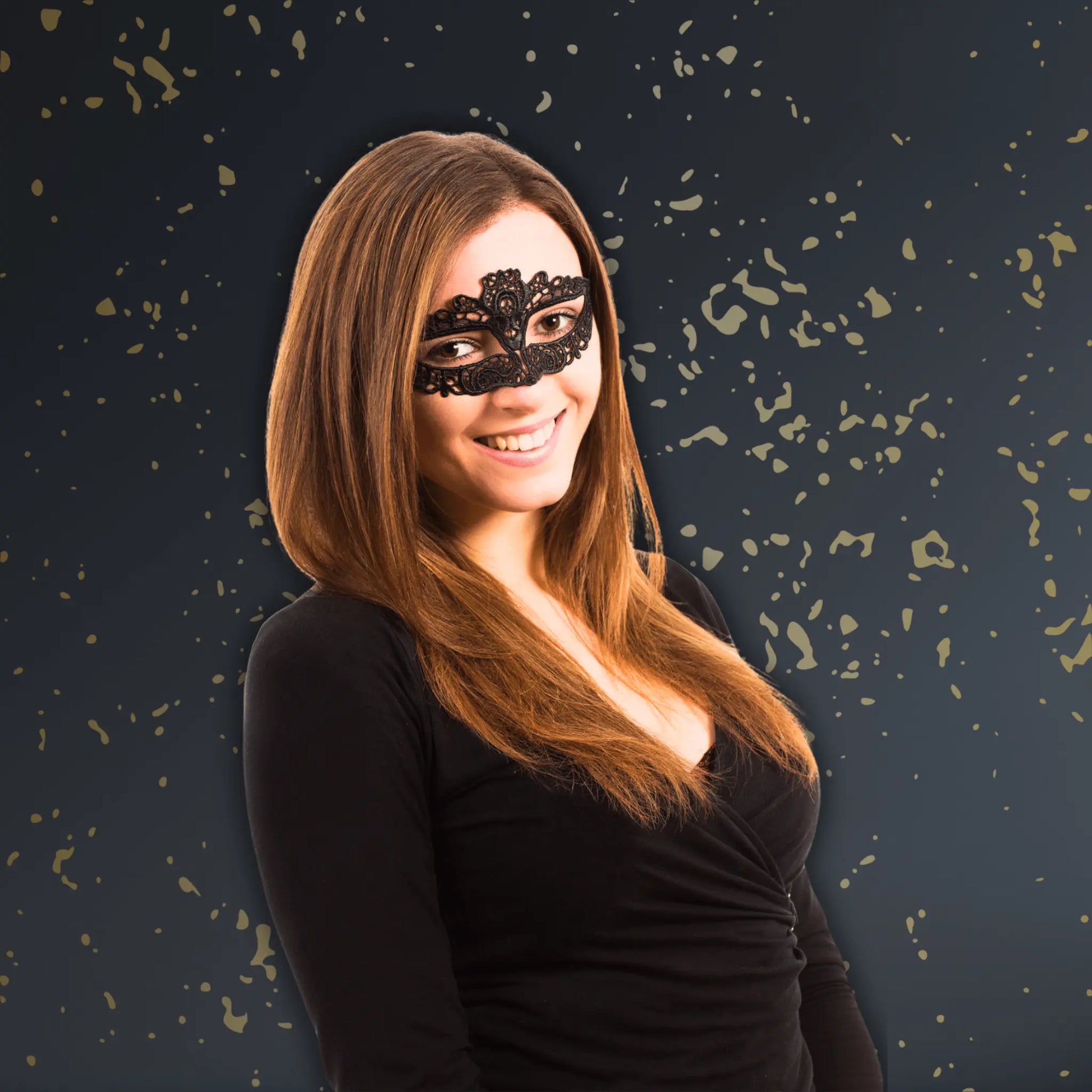 Lace Eye Mask with Ribbon Tie – Slimline Masquerade Mask