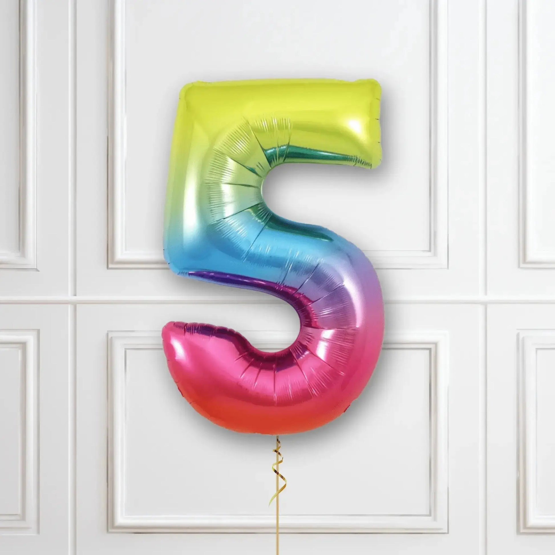 Large Rainbow Foil Number Balloons