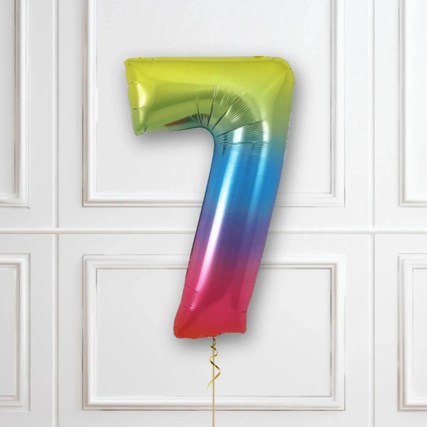 Large Rainbow Foil Number Balloons | The Party Hut