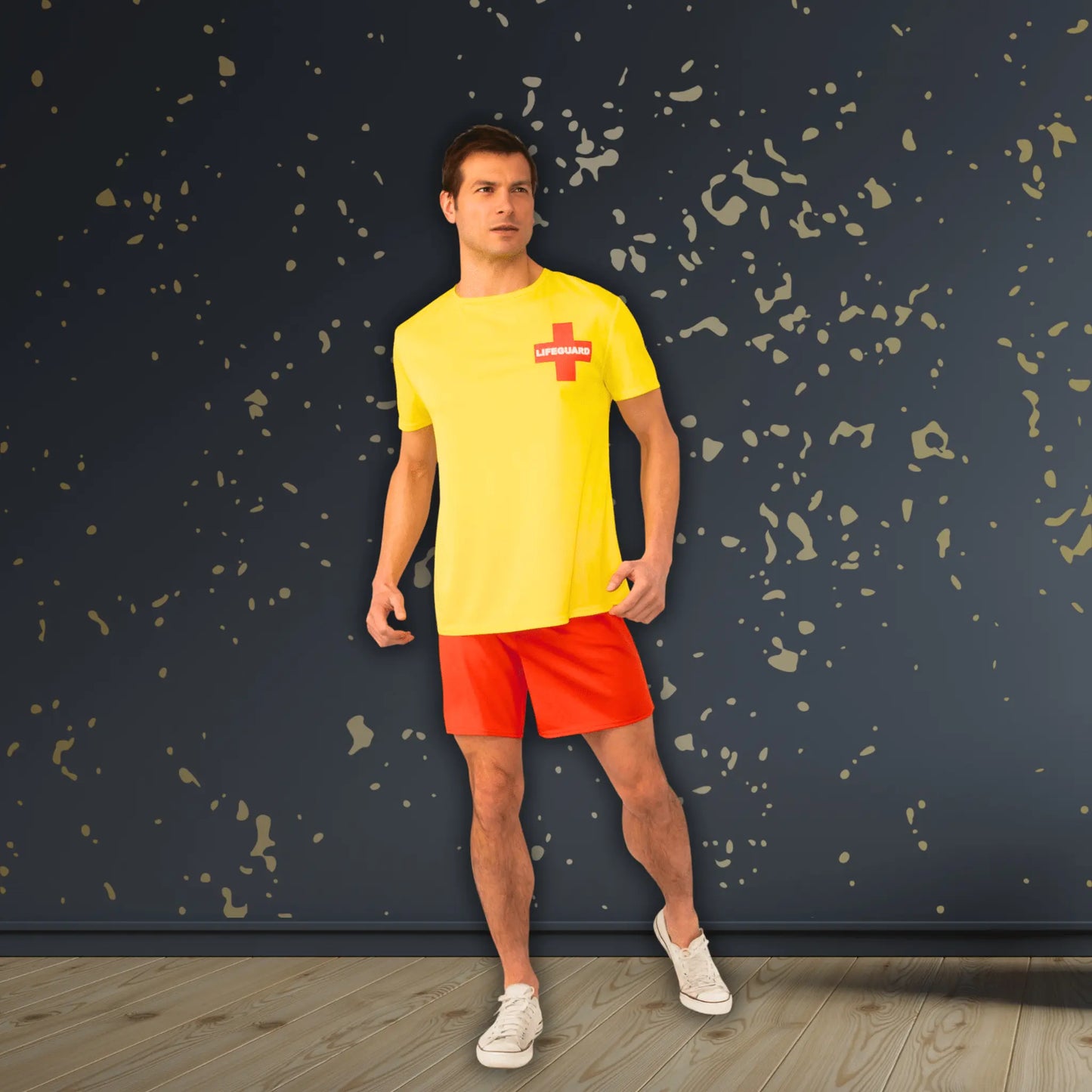 Lifeguard Costume – T-Shirt & Shorts Fancy Dress Outfit | The Party Hut