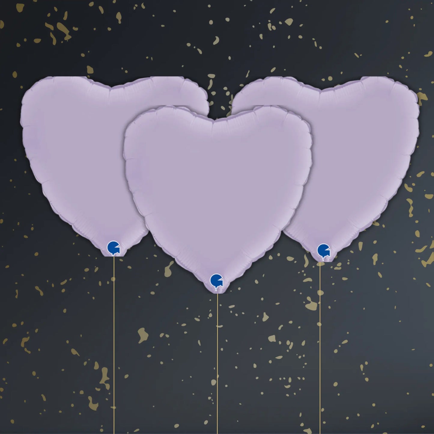 18" Lilac Satin Heart Foil Balloon – Single or Balloon Bouquet | The Party Hut