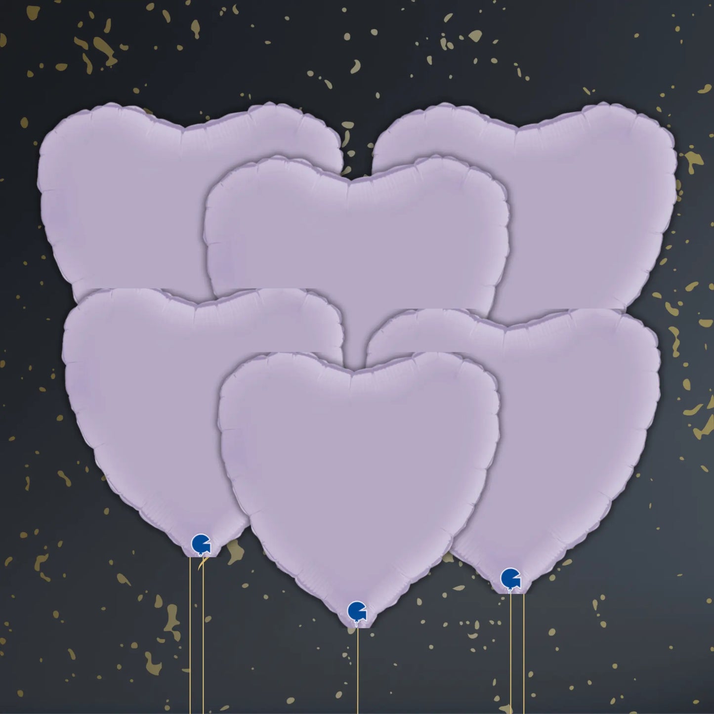18" Lilac Satin Heart Foil Balloon – Single or Balloon Bouquet | The Party Hut